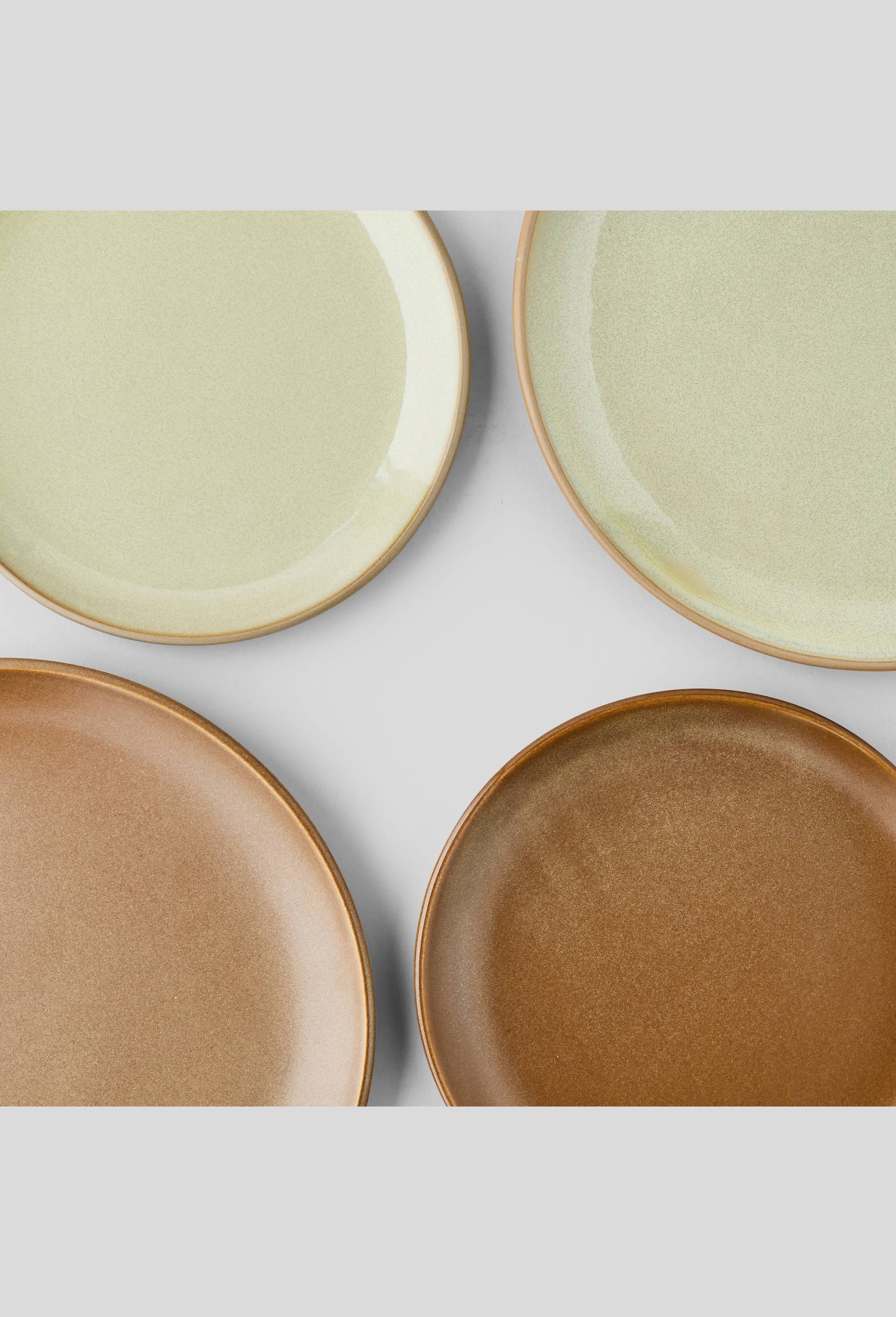Assiette plate, finition réactive, Beige foncé, large image number 1.0