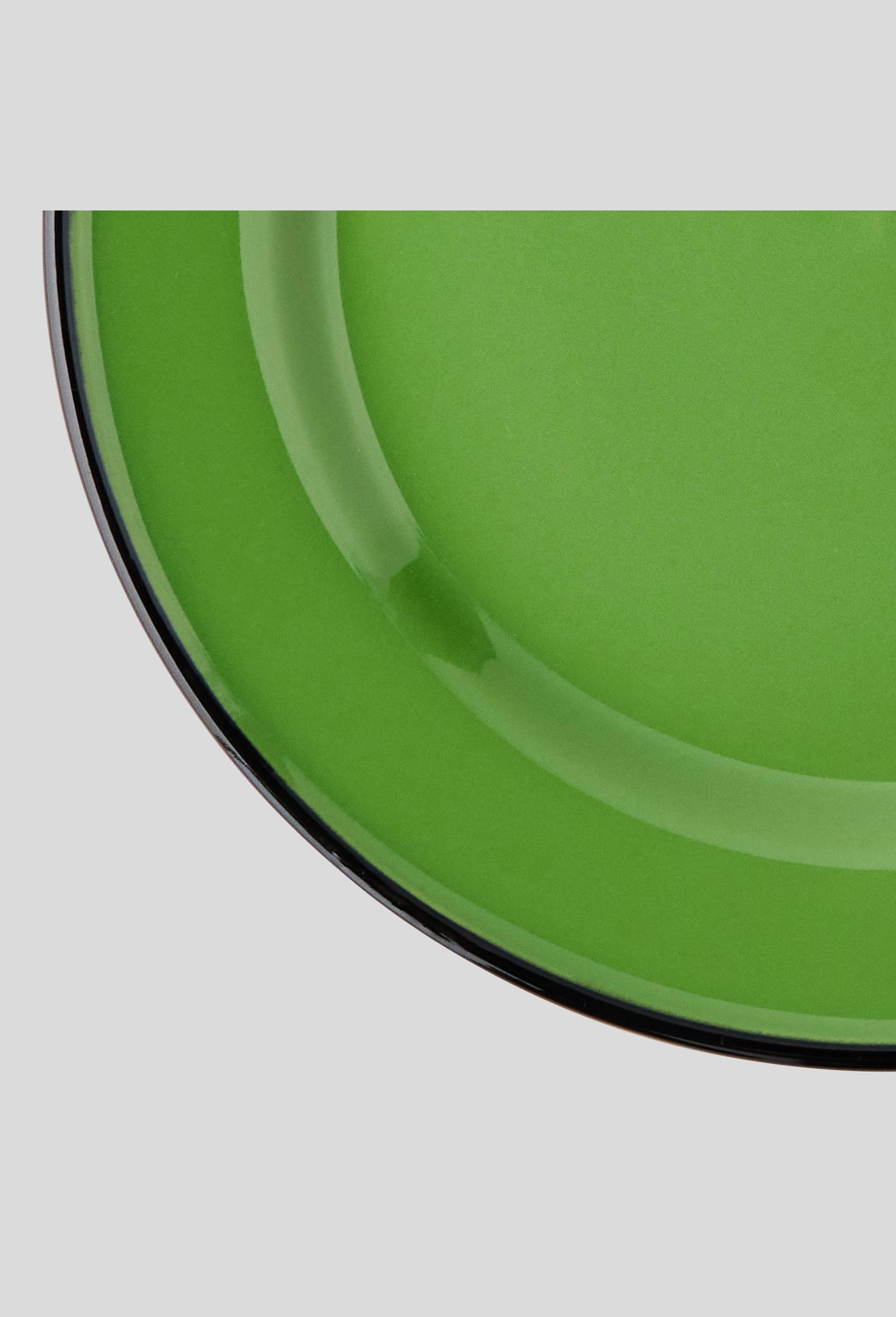 Assiette plate liseré, 26cm, Vert, large image number 1