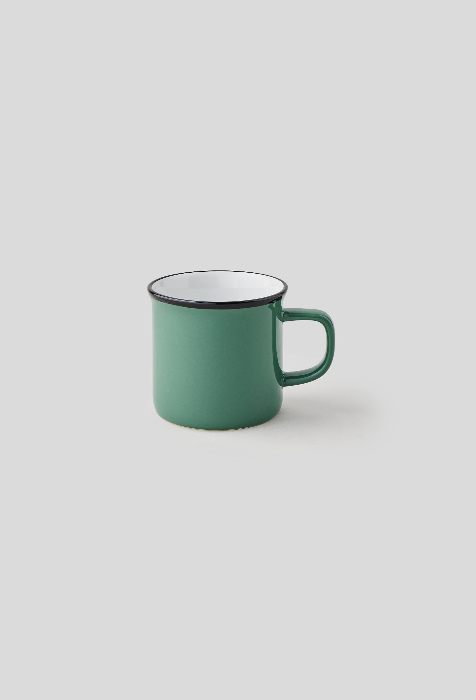Tasse finition liseré, avec anse, Vert foncé, large image number 0