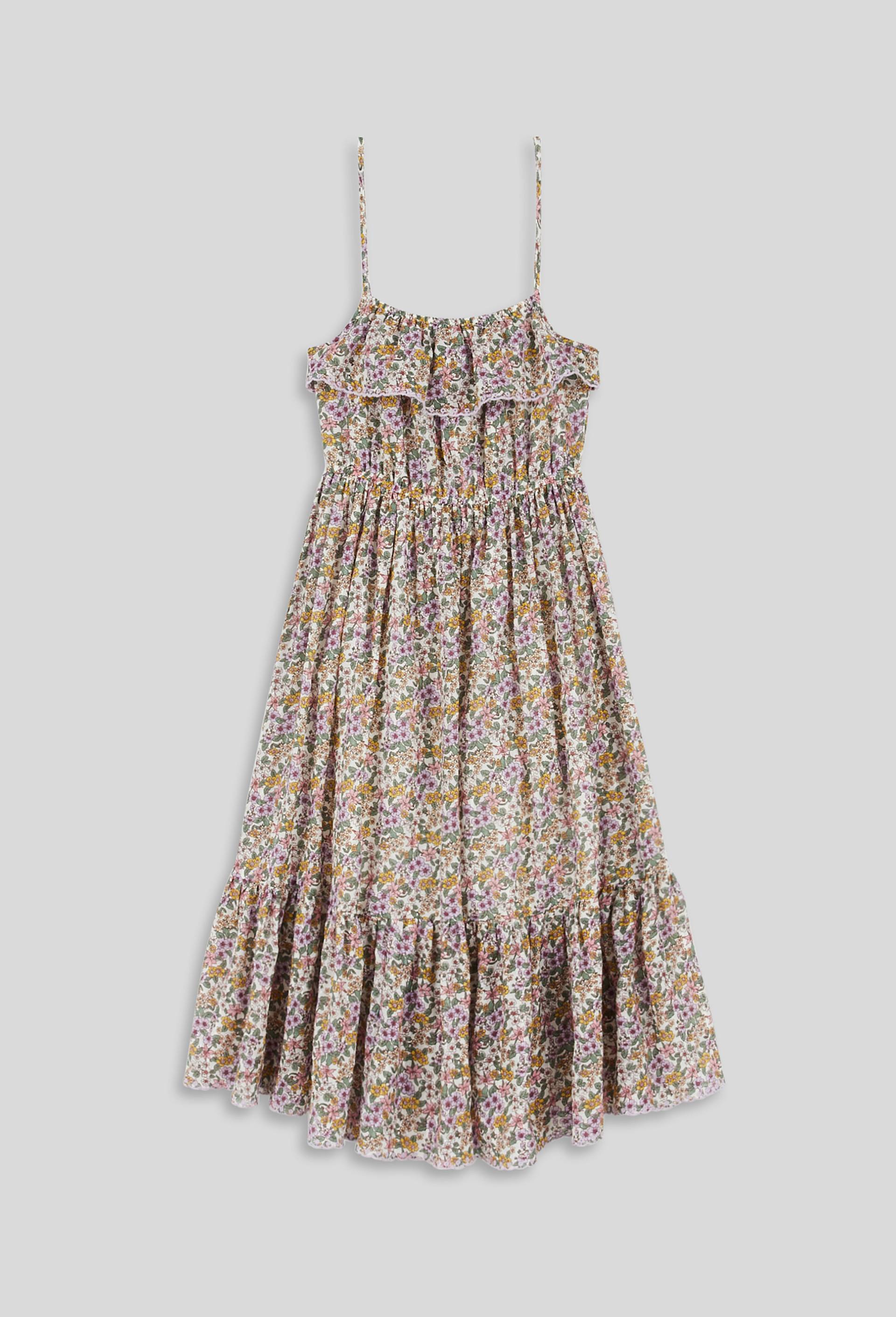 Robe de cérémonie imprimée en coton, Oeko-Tex, Ecru, large image number 1.0