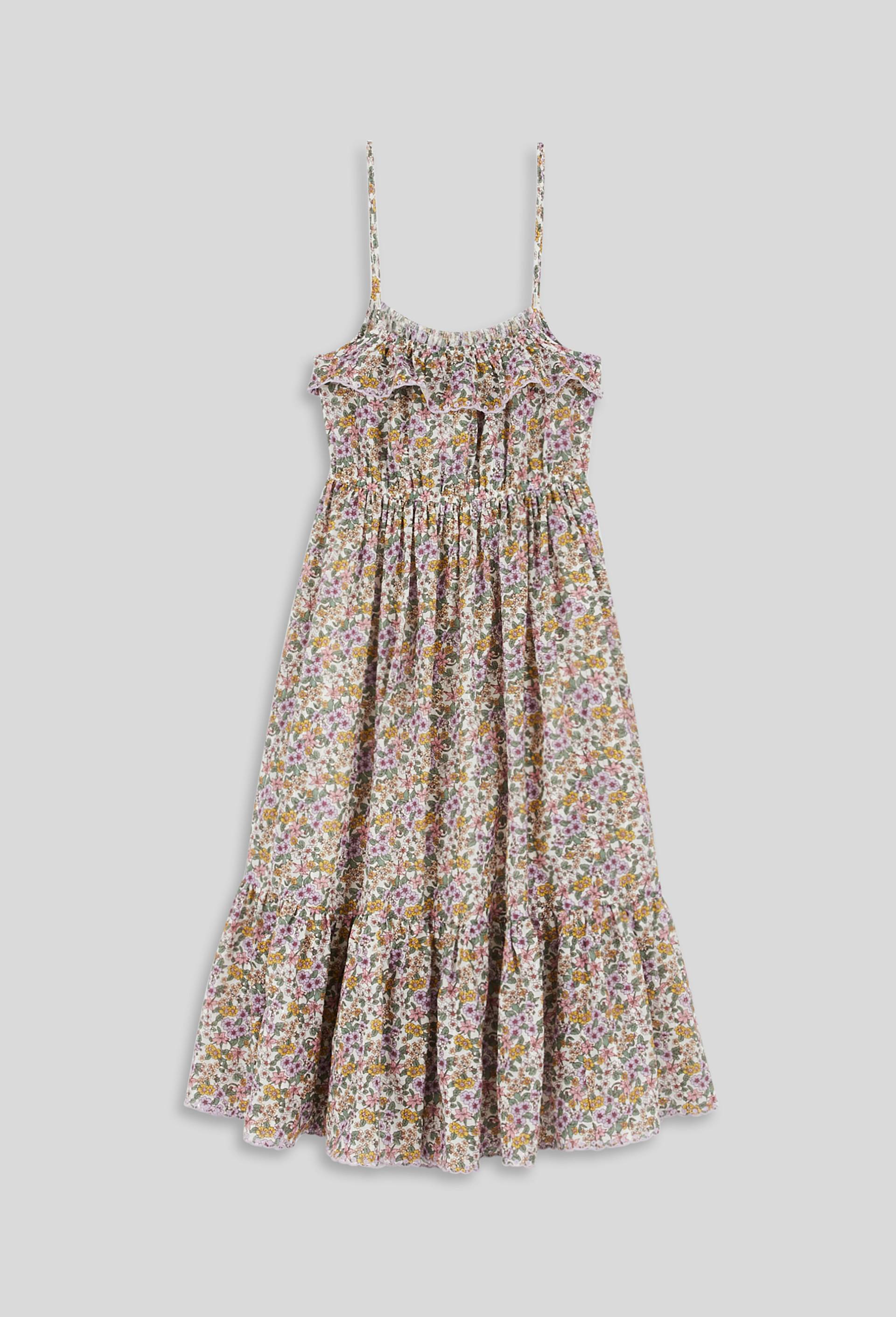 Robe de cérémonie imprimée en coton, Oeko-Tex, Ecru, large image number 2.0