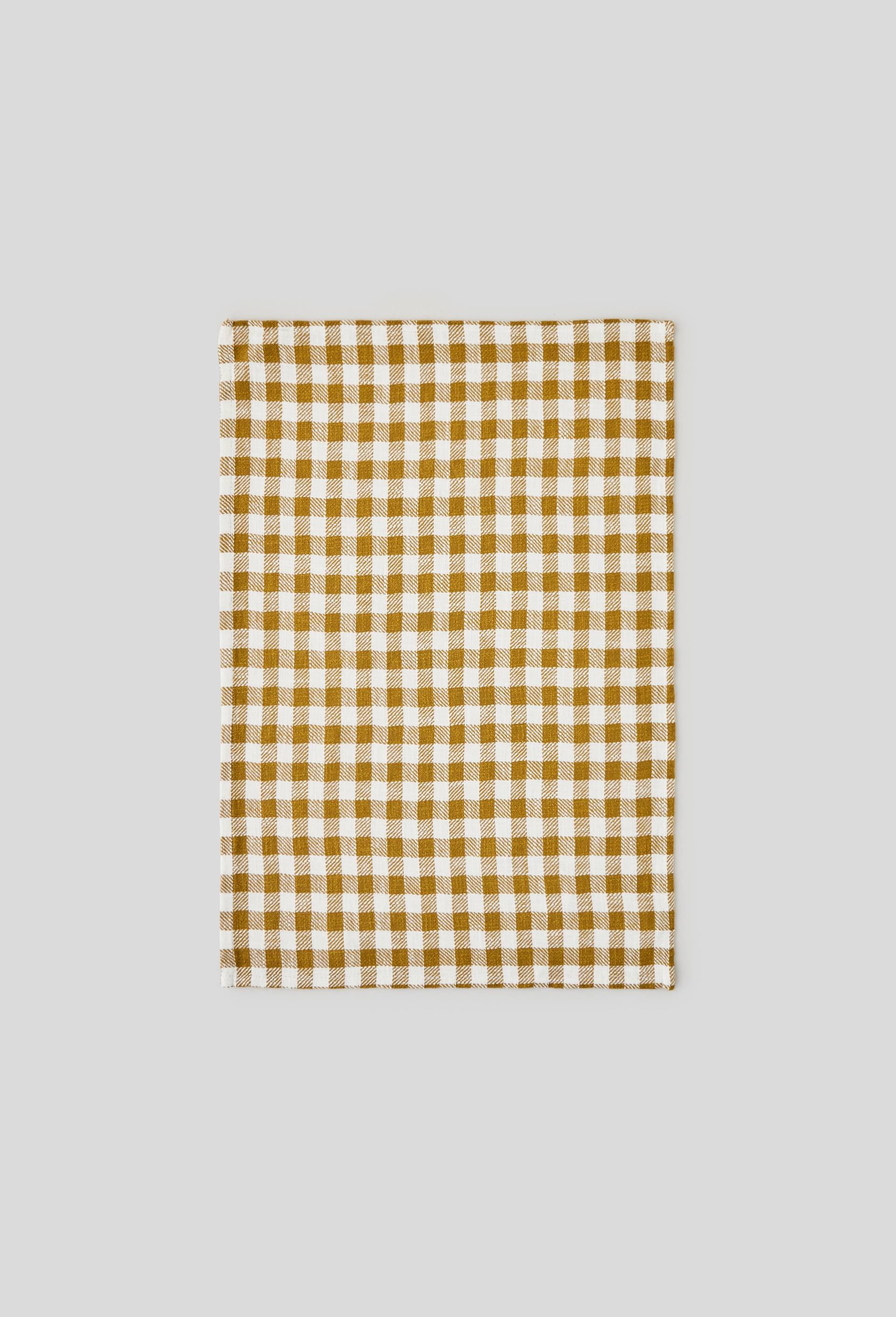 Torchon tissé teint,  50 x 70 cm, coton, oekotex, Jaune foncé, large image number 0.0