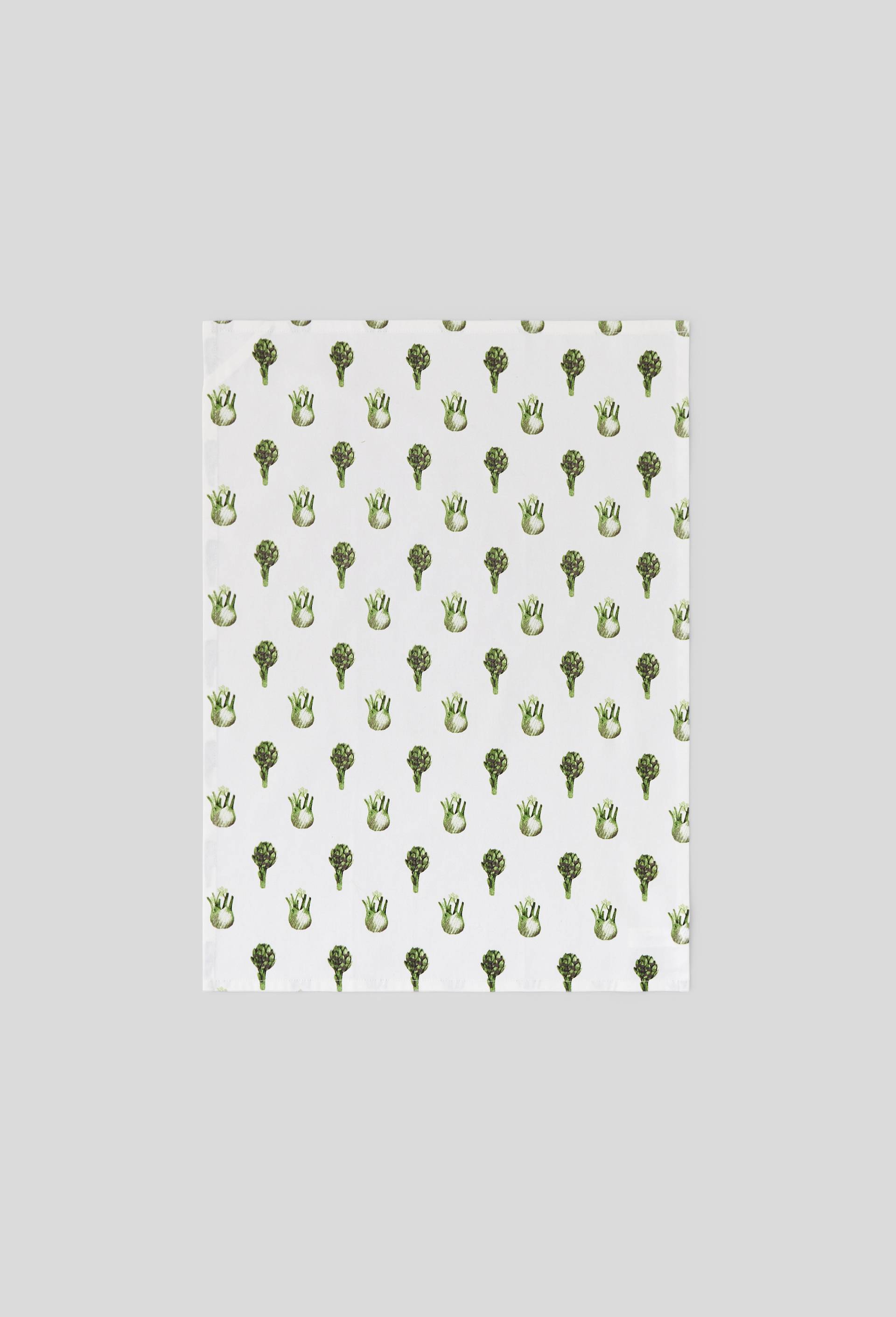 Torchon imprimé,  50 x 70 cm, coton, oekotex, Vert, large image number 0.0