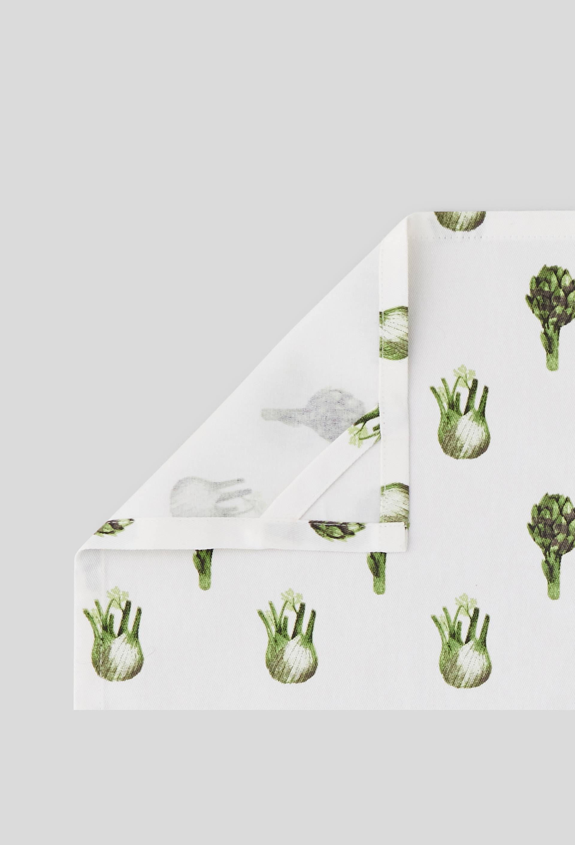 Torchon imprimé,  50 x 70 cm, coton, oekotex, Vert, large image number 1.0