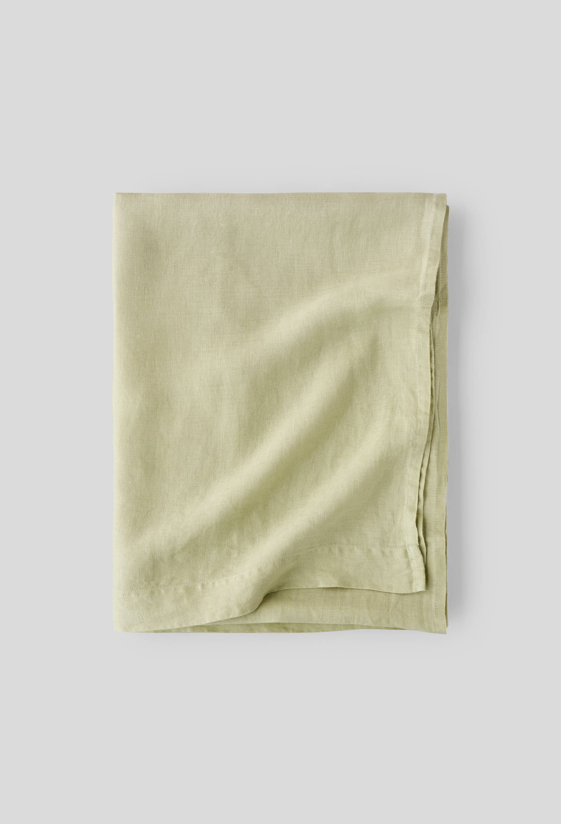Drap plat, 180X290 cm, lin, 145 de grammage par mètre carré, euroflax, Vert clair, large image number 0