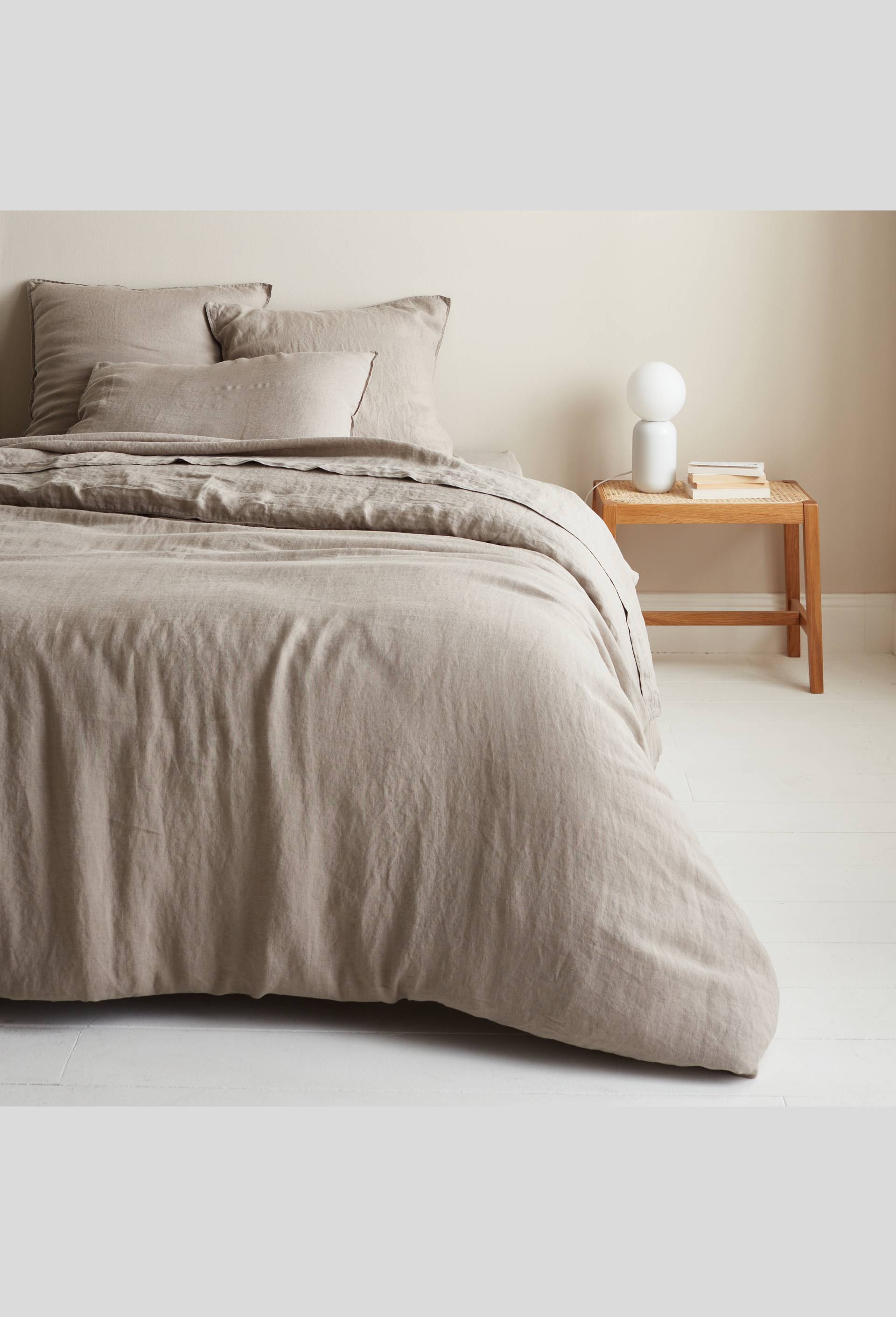 Drap plat, 180X290 cm, lin, 145 de grammage par mètre carré, euroflax, Gris, large image number 2.0