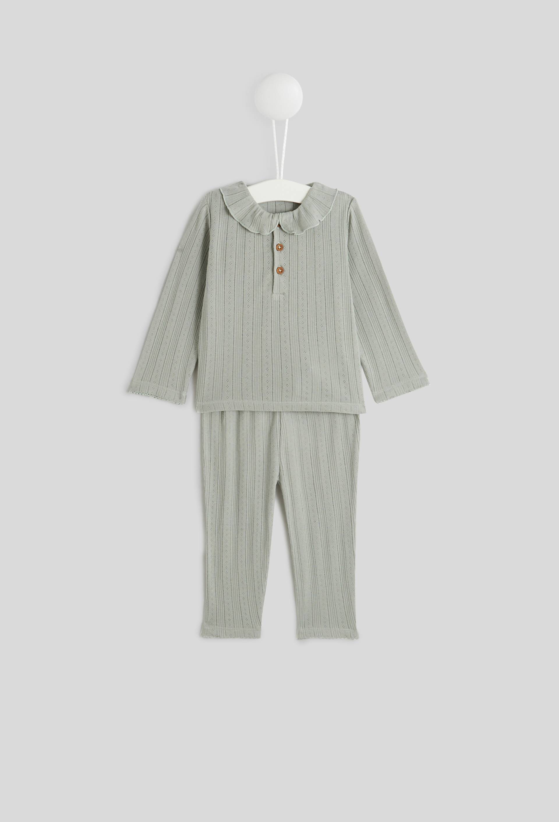 Pyjama en coton BIO, Vert foncé, large image number 0.0