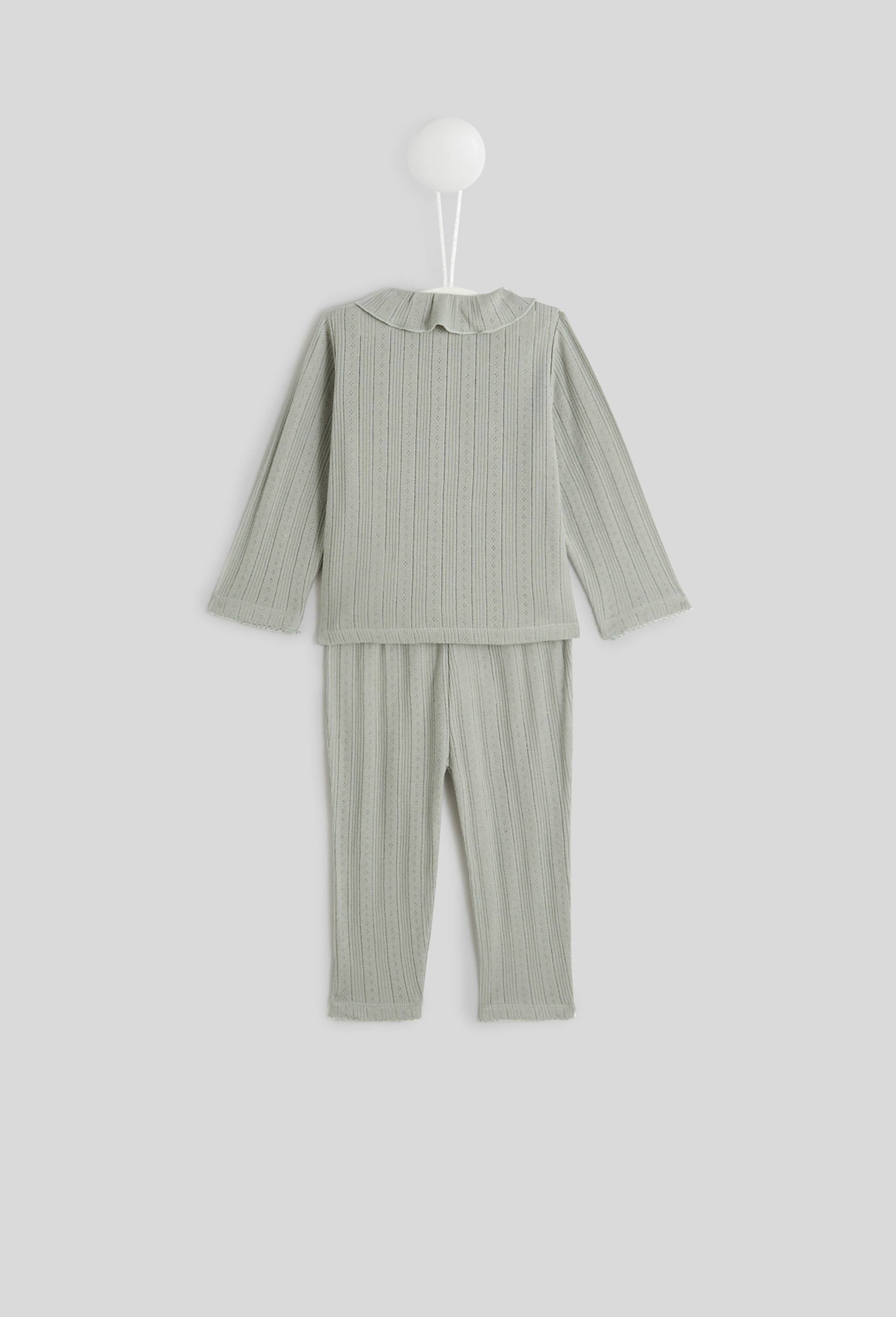 Pyjama en coton BIO, Vert foncé, large image number 1.0