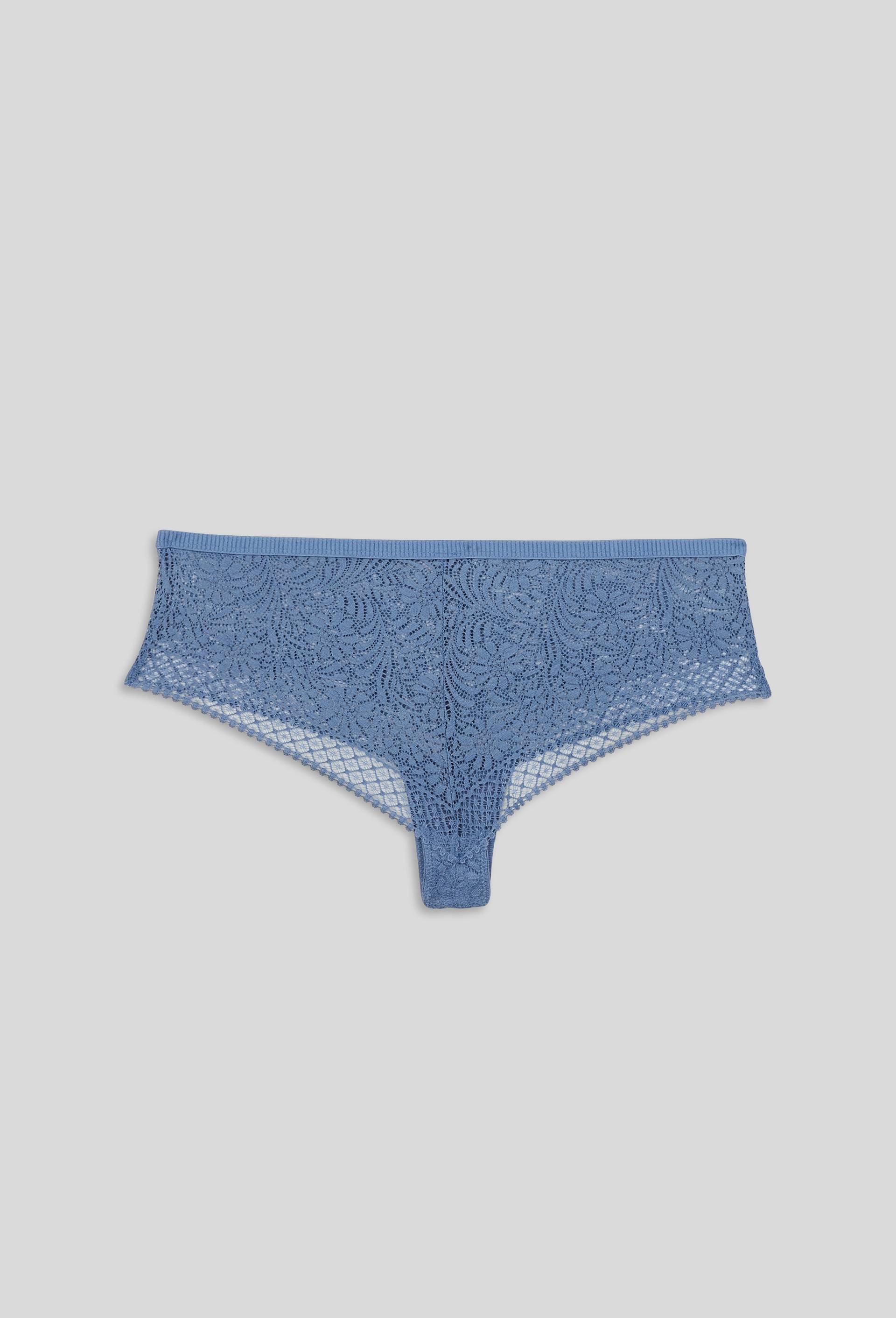 Tanga LEÏLA en dentelle, Oeko-Tex, Bleu, large image number 1