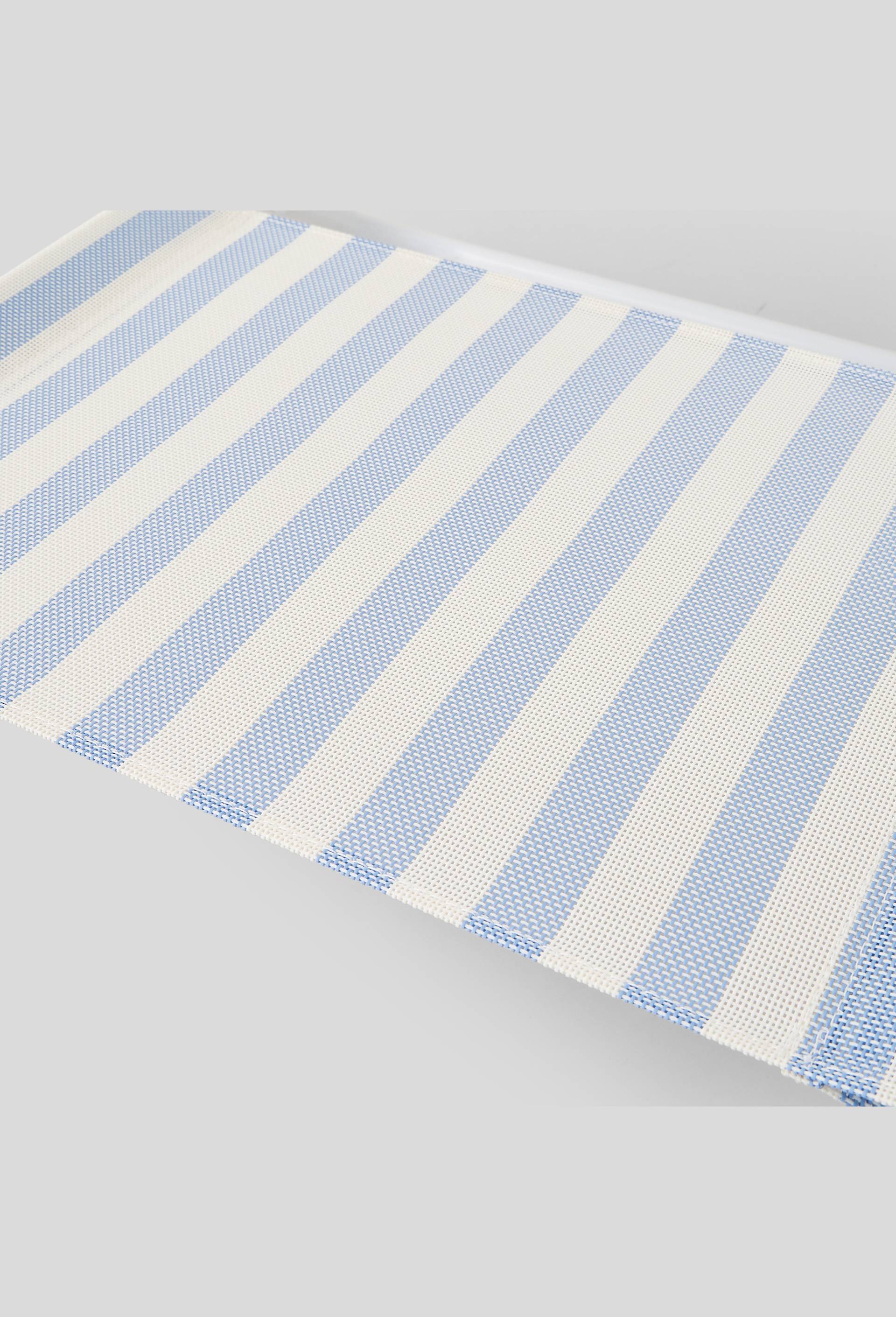 Chaise de plage pliante, 45xH50cm, en textilène et métal, Bleu foncé, large image number 1.0