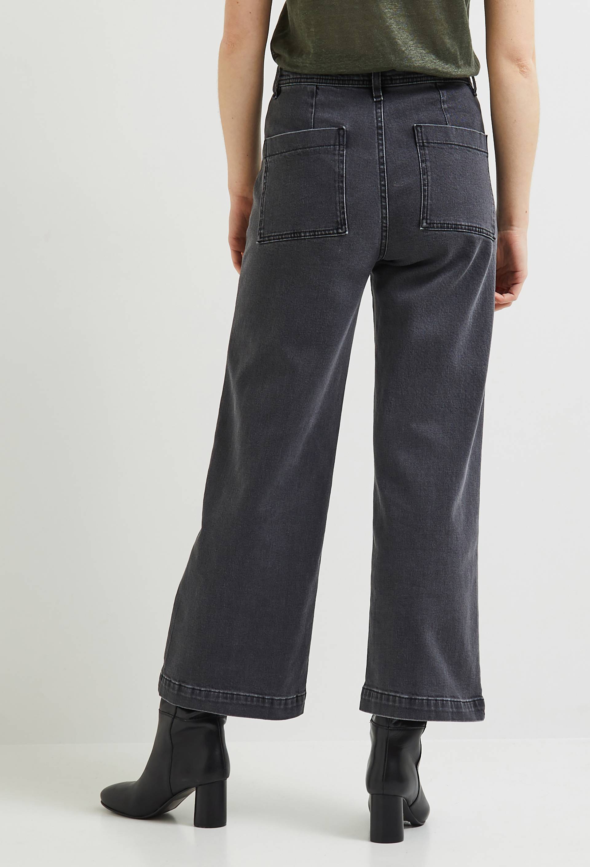Jean large, Gris foncé, large image number 1