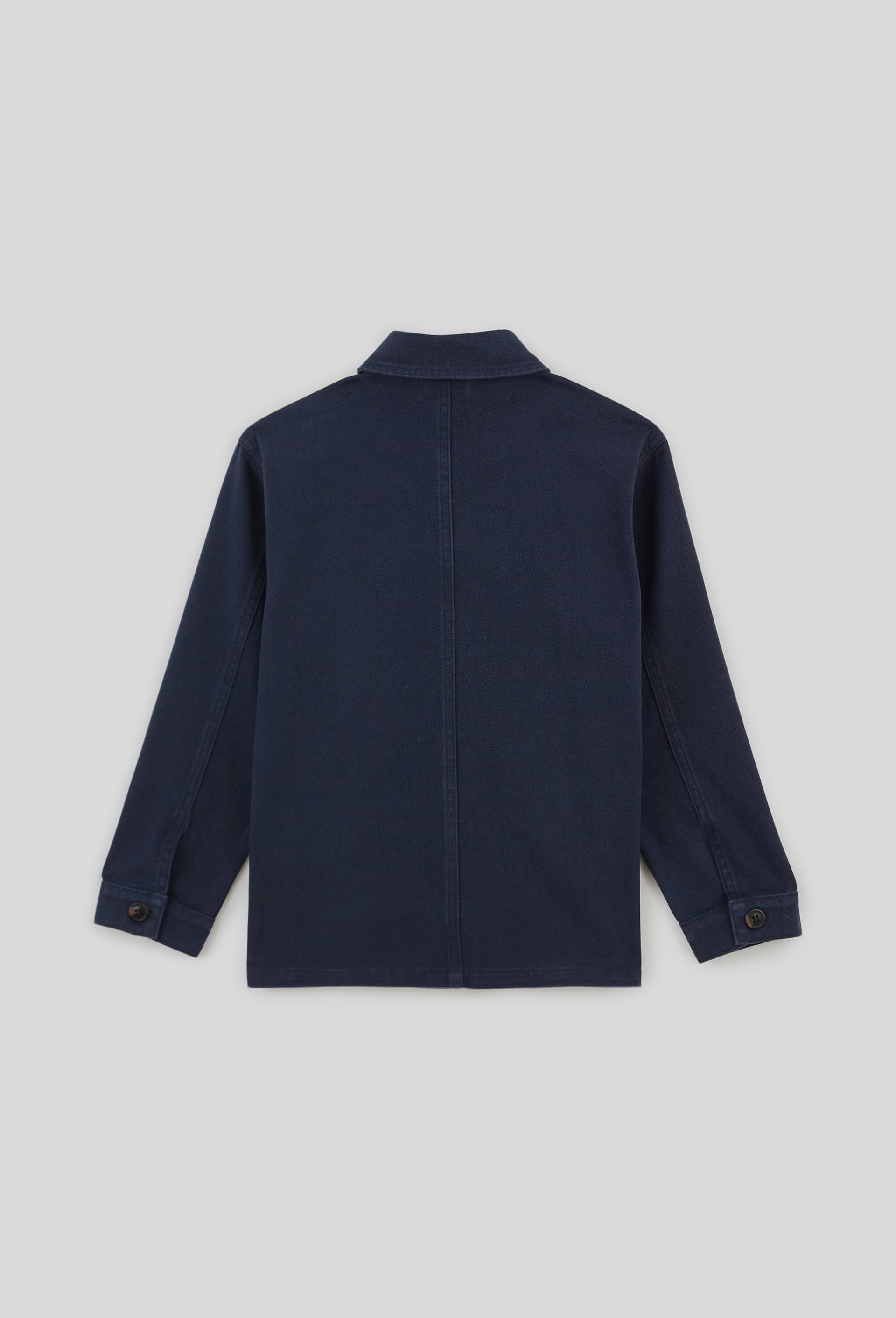 Veste worker uni en coton, Bleu foncé, large image number 1