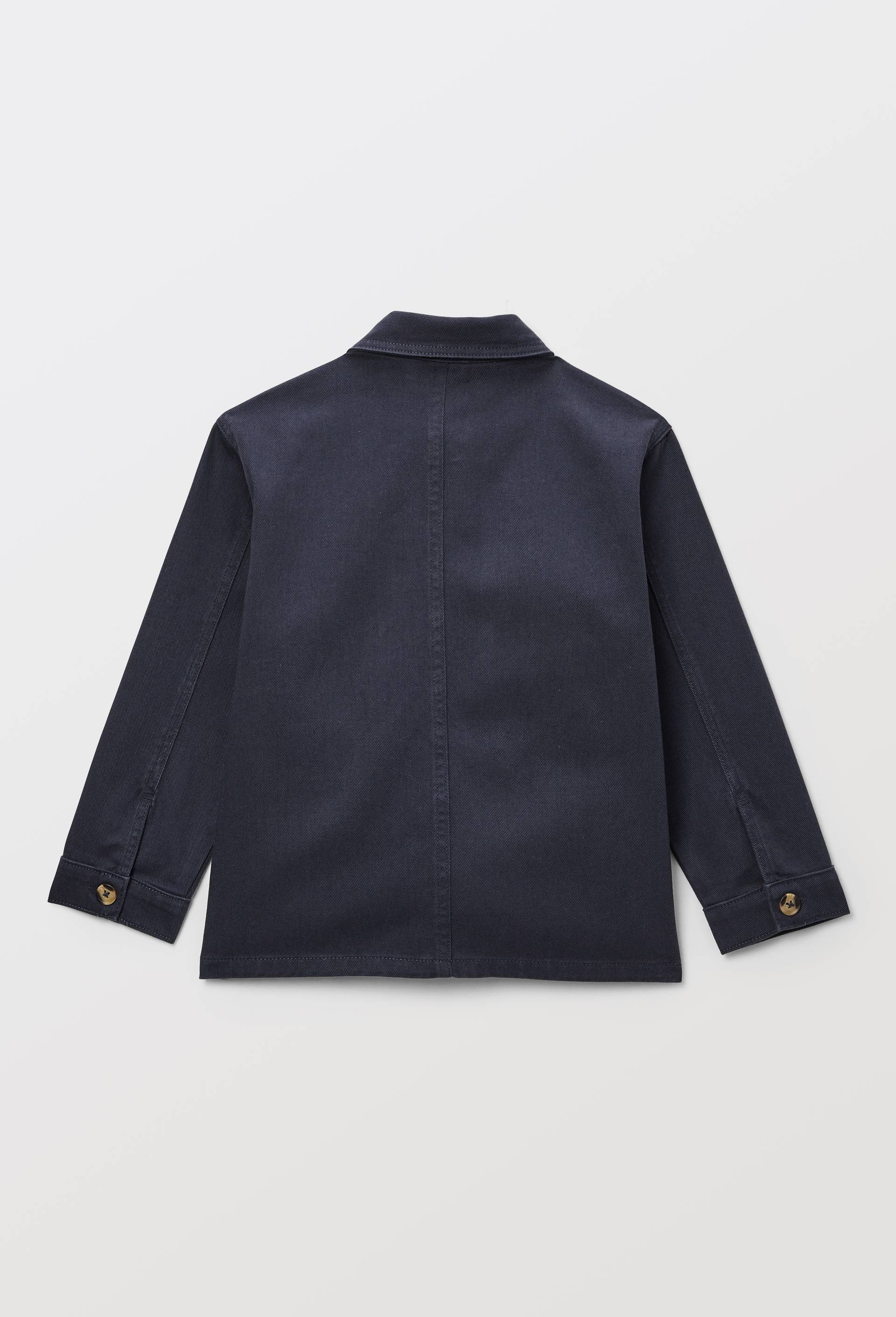 Veste worker uni en coton, Bleu fonc&eacute;, large image number 2