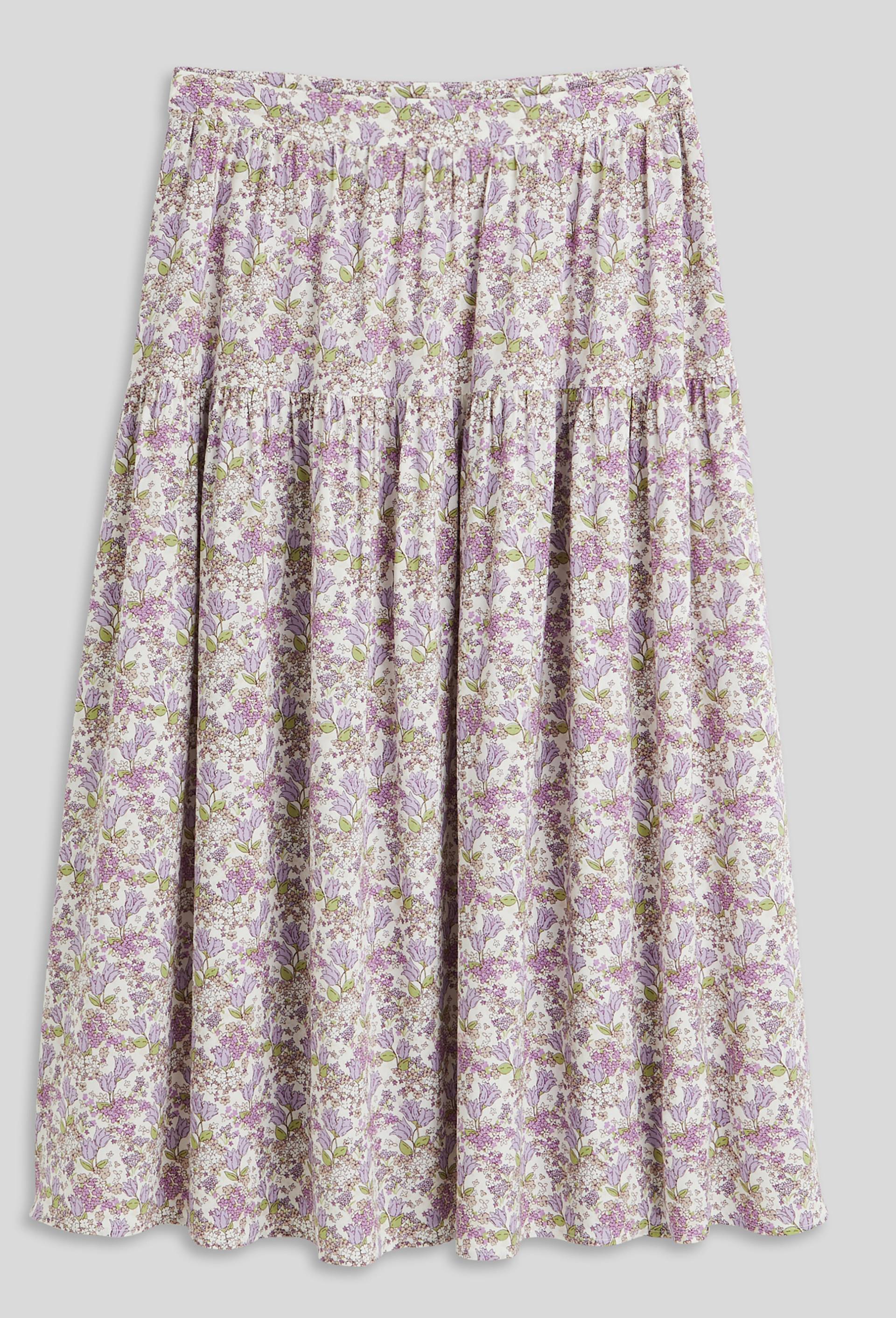 Jupe midi évasée, ecovero, Beige clair, large image number 2.0