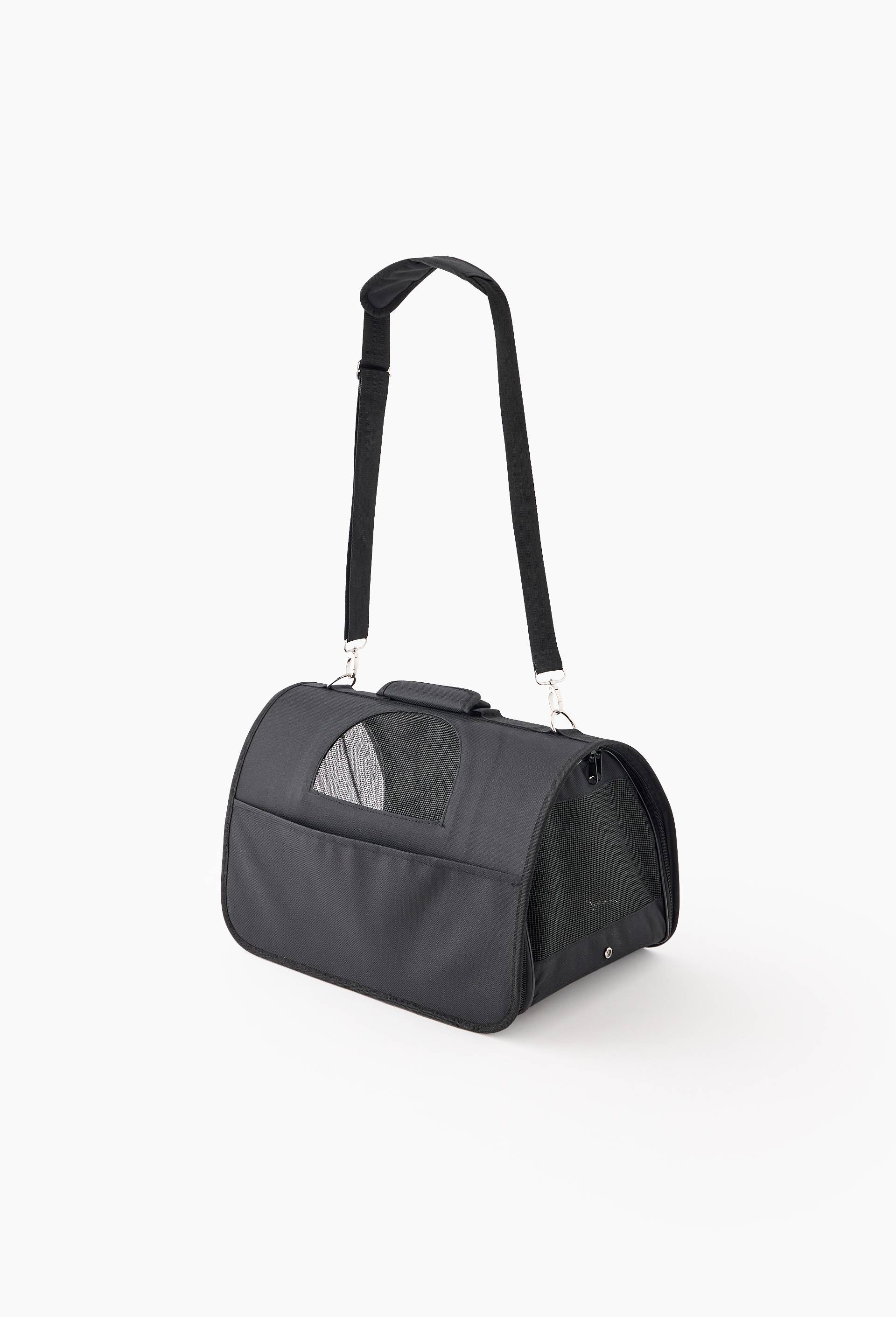 Sac de transport pour chat, 40x28x25cm, en polyester, Noir, large image number 0