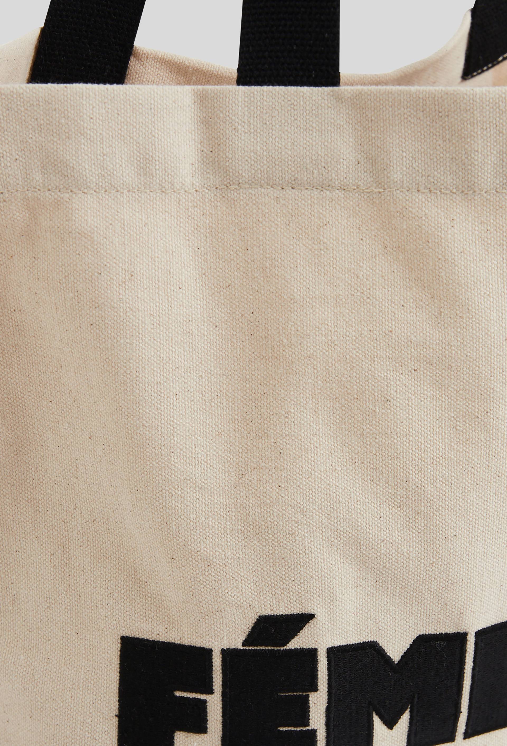 Tote bag brodé,coton issus de l'agriculture biologique, Ecru, large image number 2.0