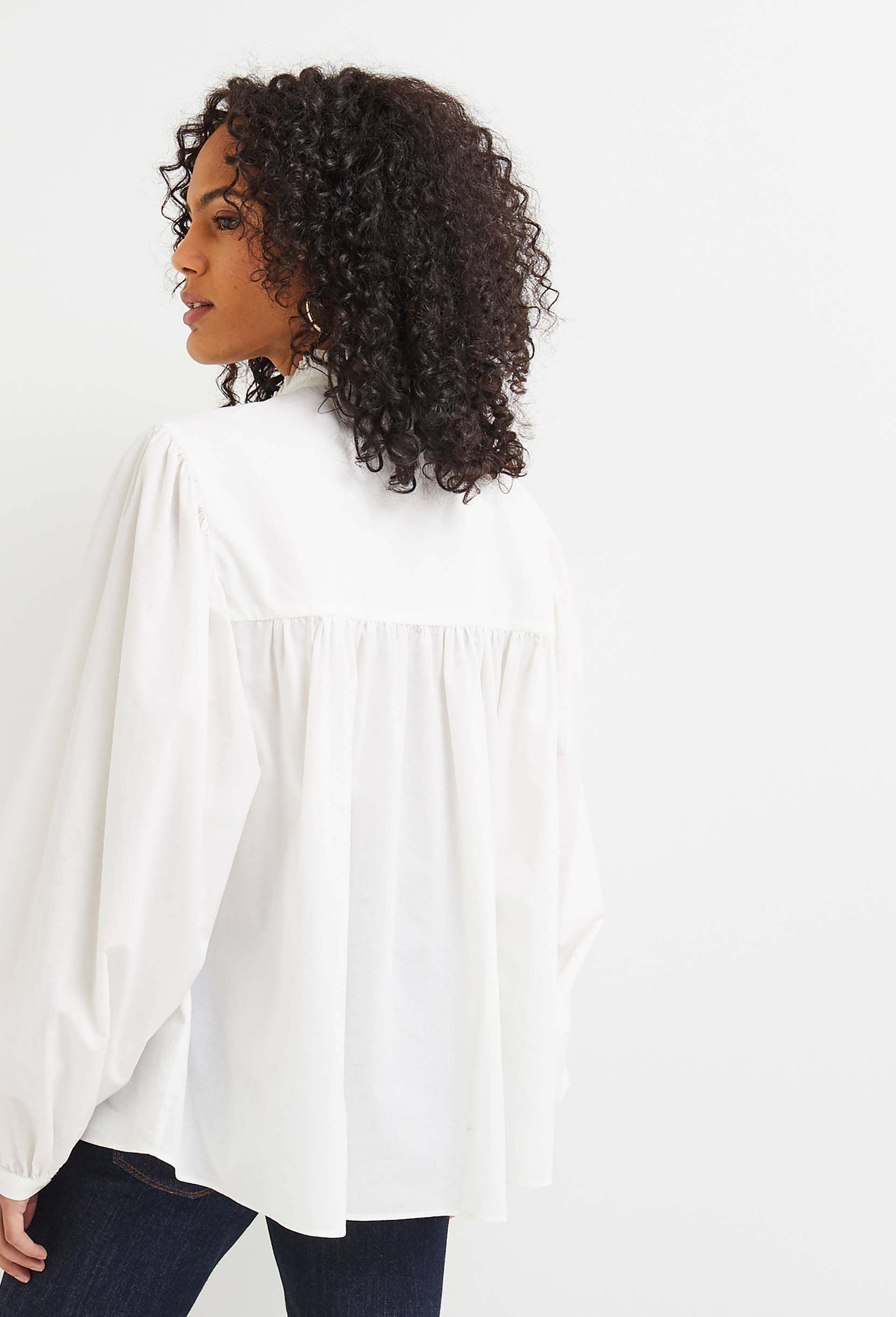 Chemise en voile de coton, Coton BIO, Ecru, large image number 1