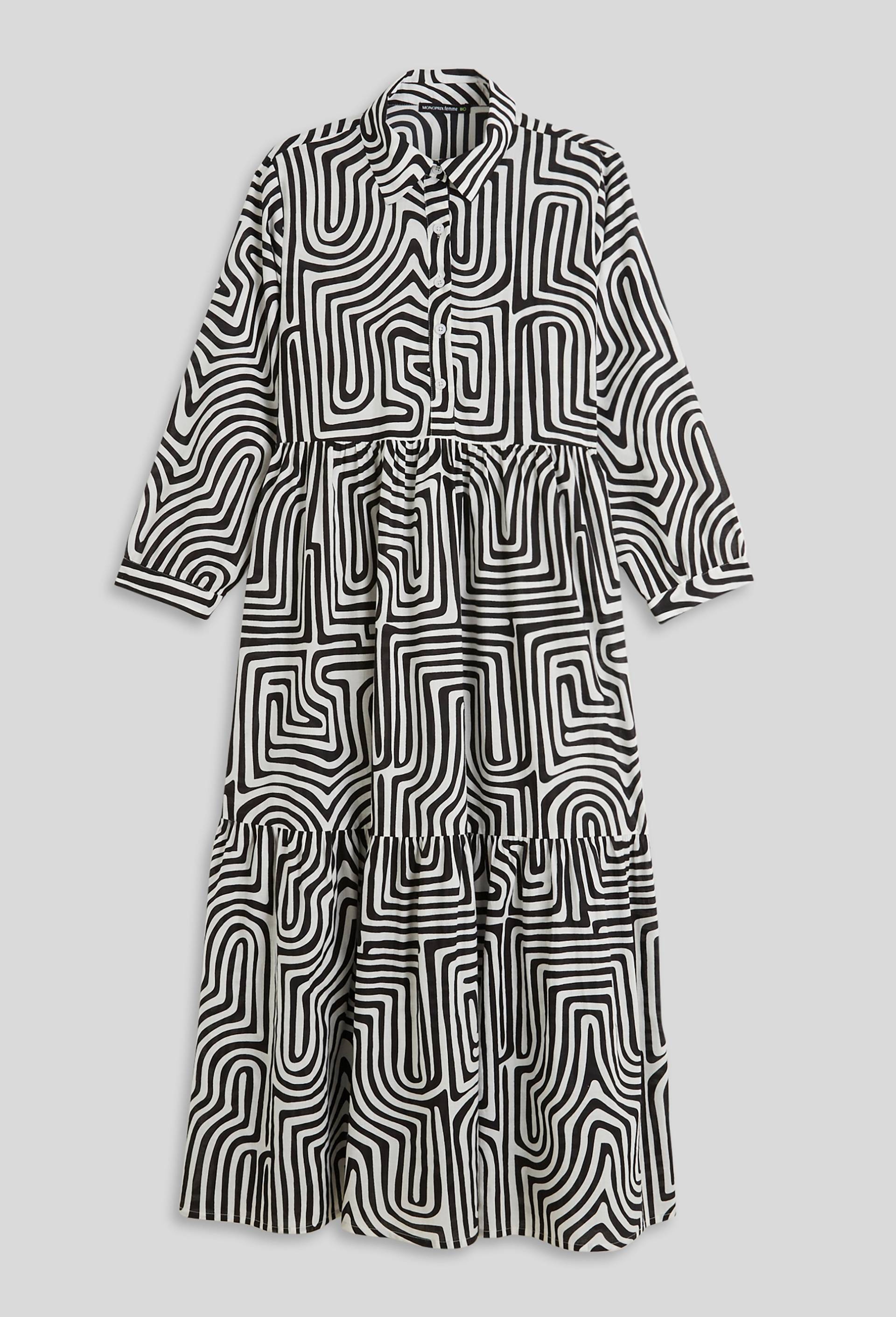 Robe de plage, coton issu de l'agriculture biologique, Noir, large image number 2