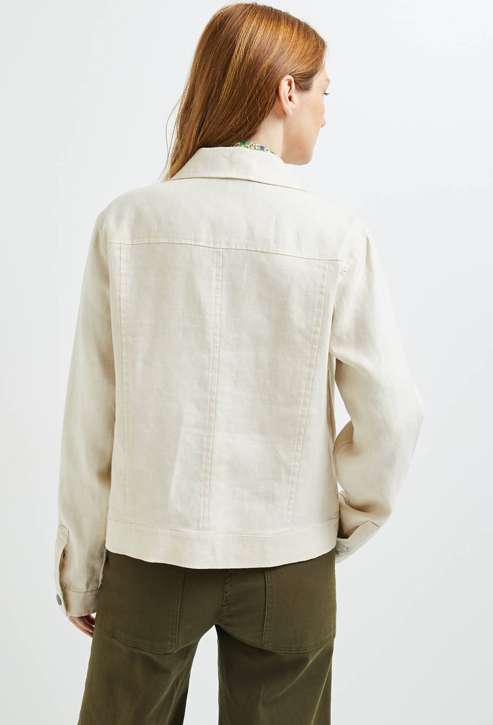 Veste courte en lin, Beige clair, large image number 3