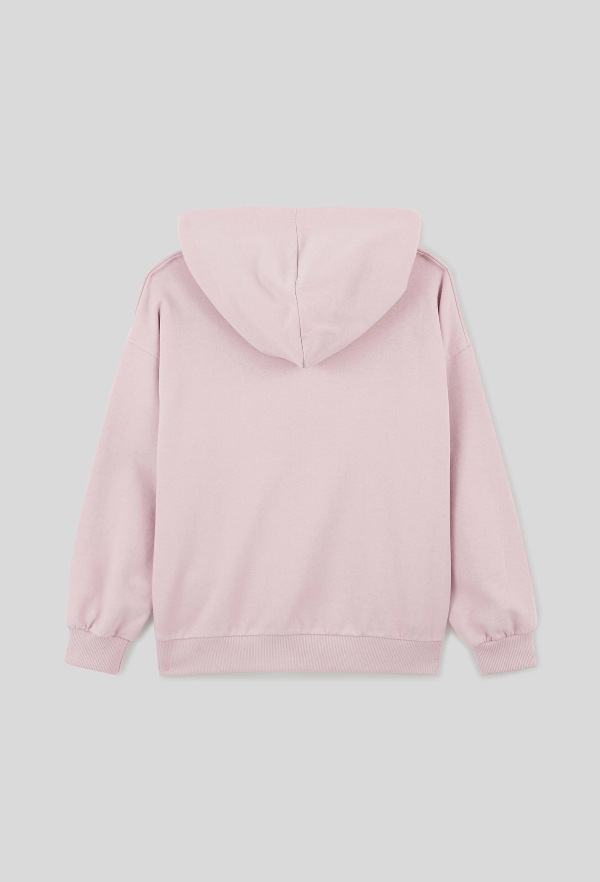 Sweat à capuche imprimé, Coton BIO, Violet clair, large image number 1