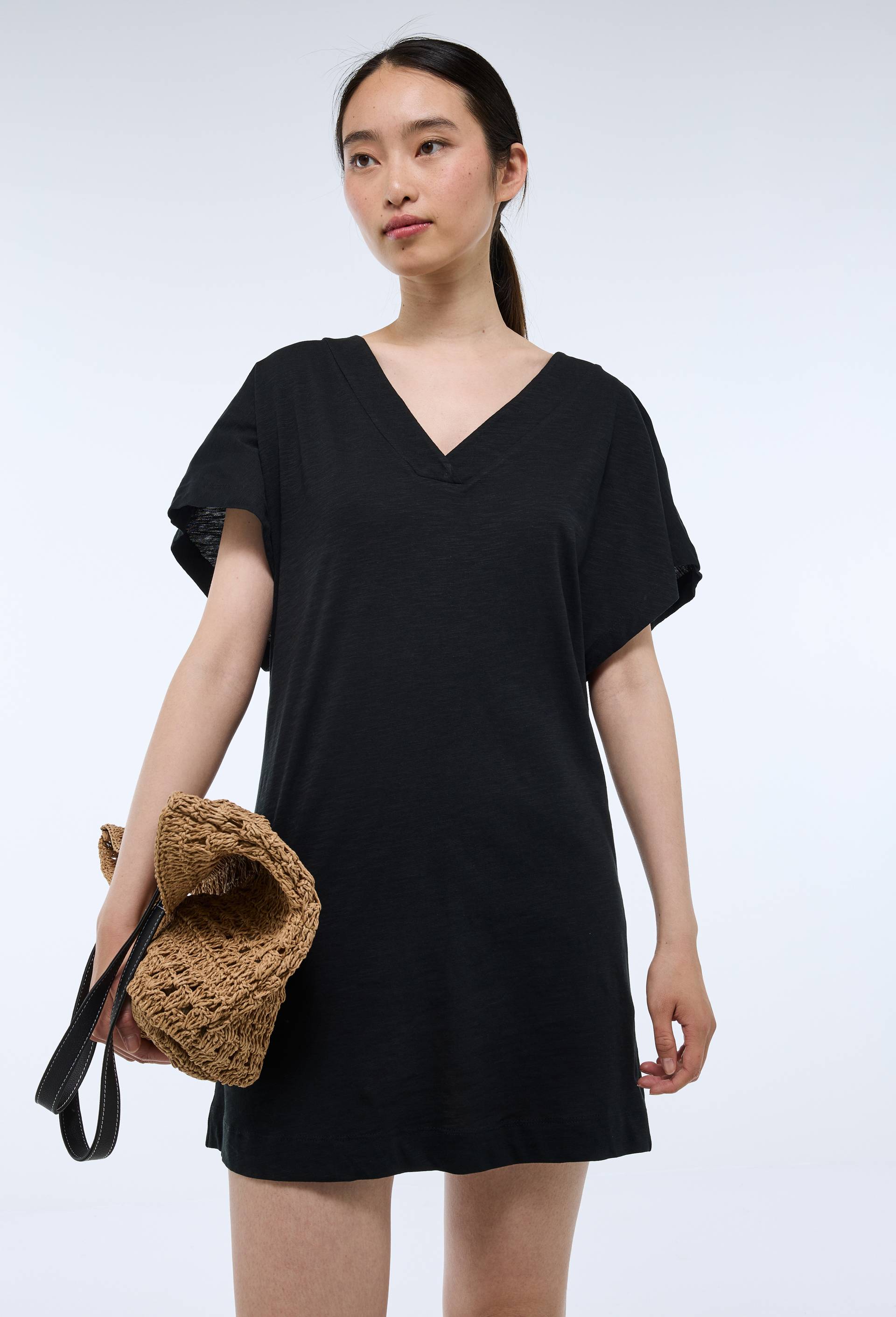 Robe de plage en coton BIO GOTS, Noir, large image number 0