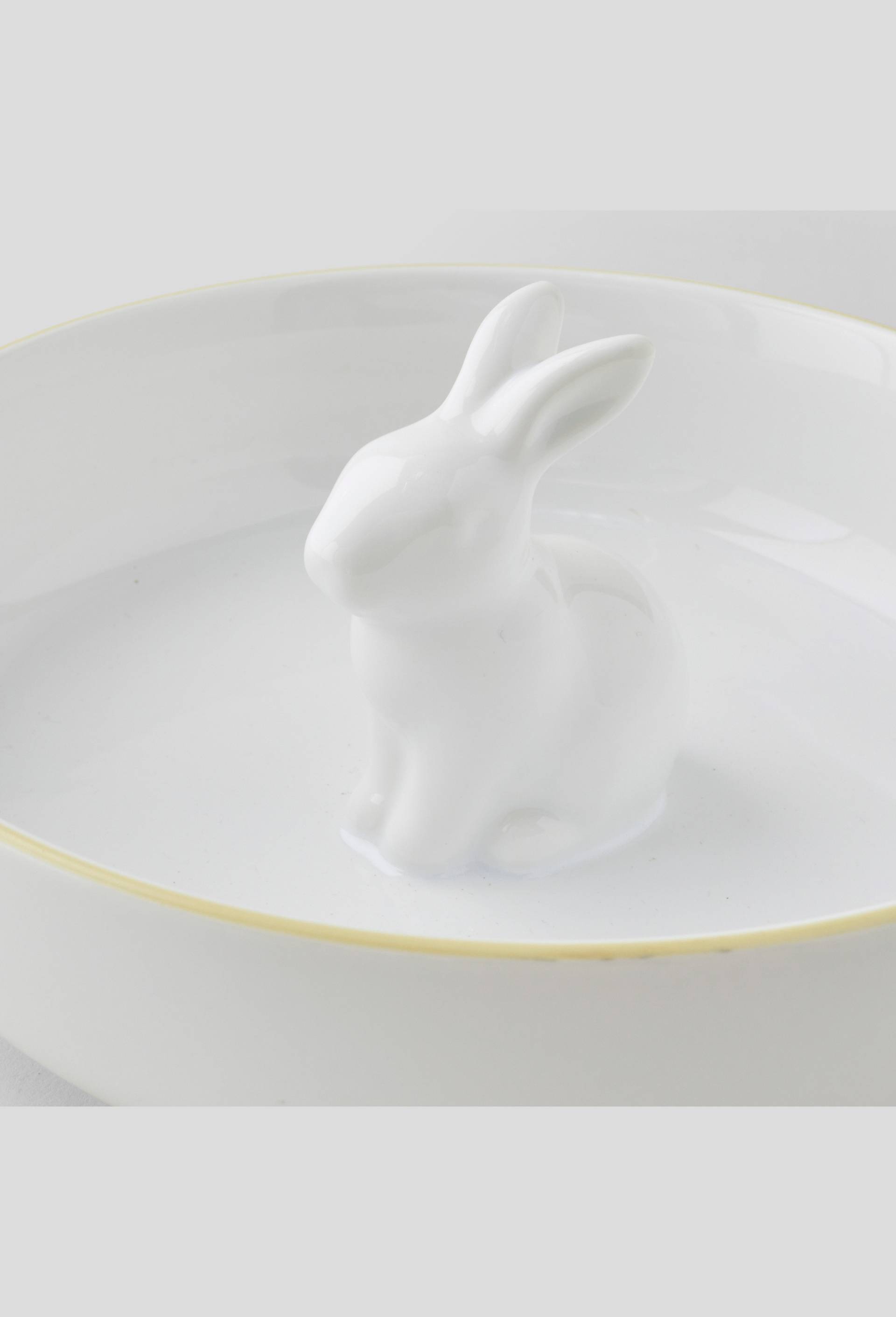 Bol finition liseré, 16 cm, en céramique, Blanc, large image number 1.0