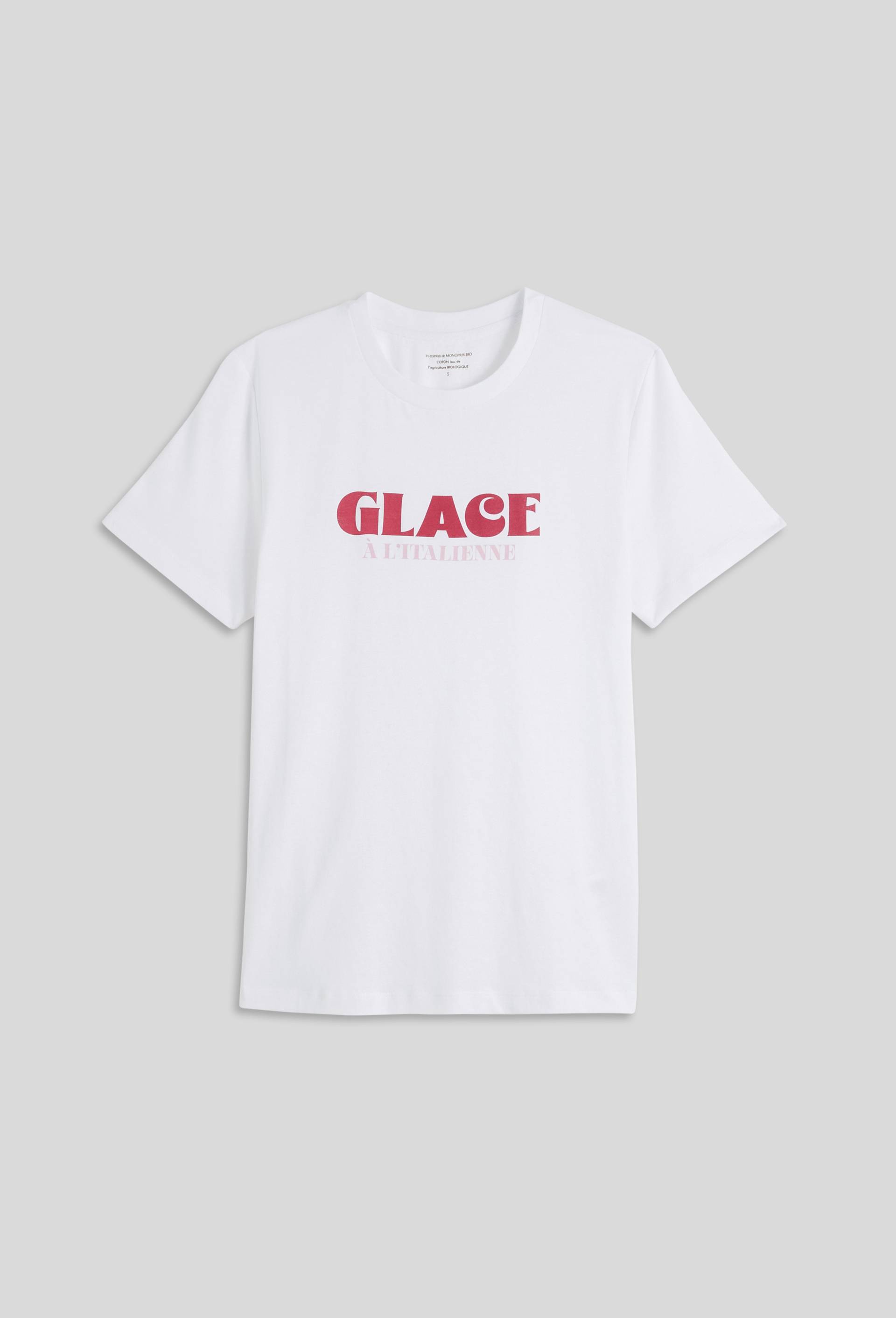 T.shirt avec imprimé, en coton BIO, Blanc, large image number 2