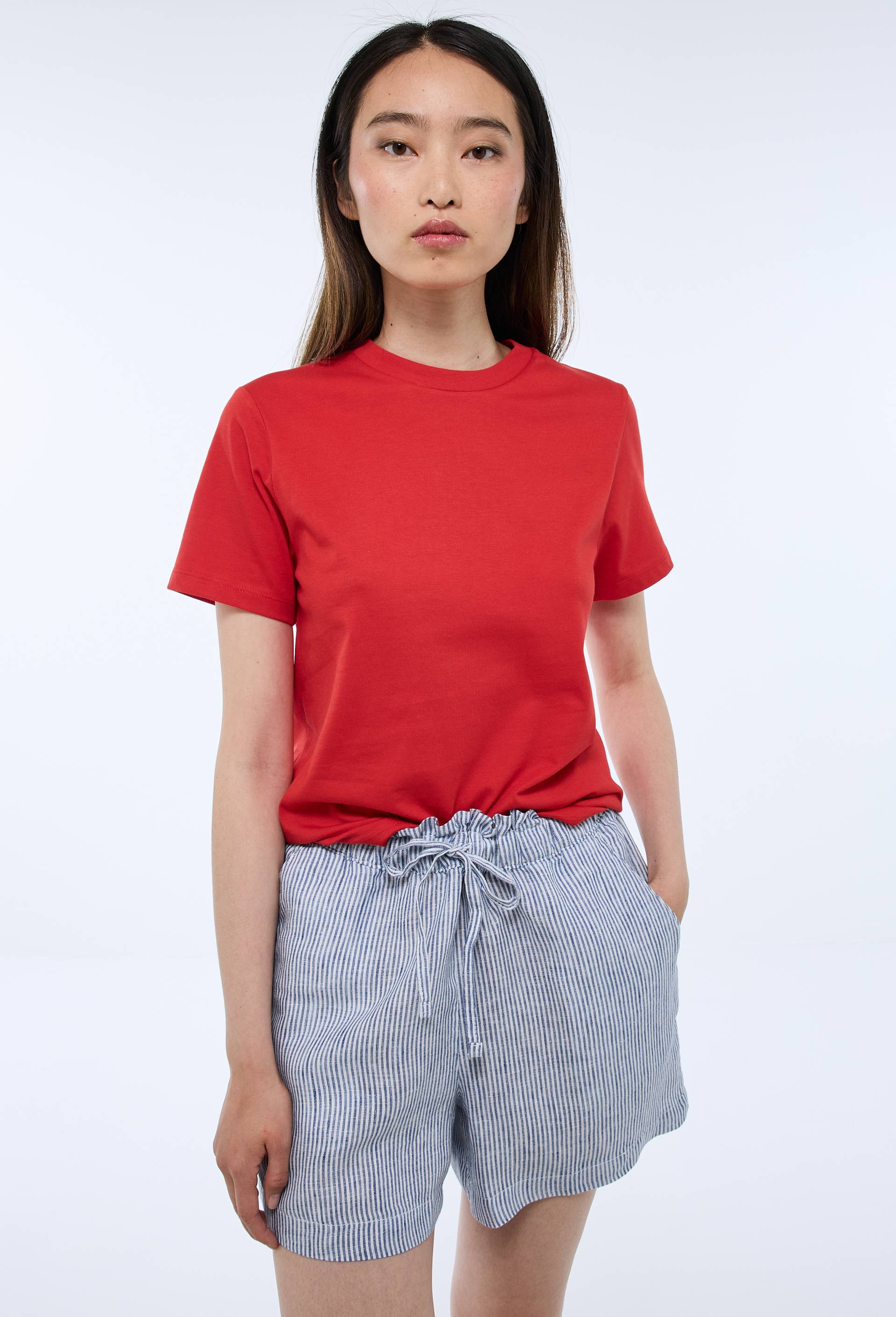 T-shirt manches courtes uni en coton BIO GOTS, Rouge, large image number 0