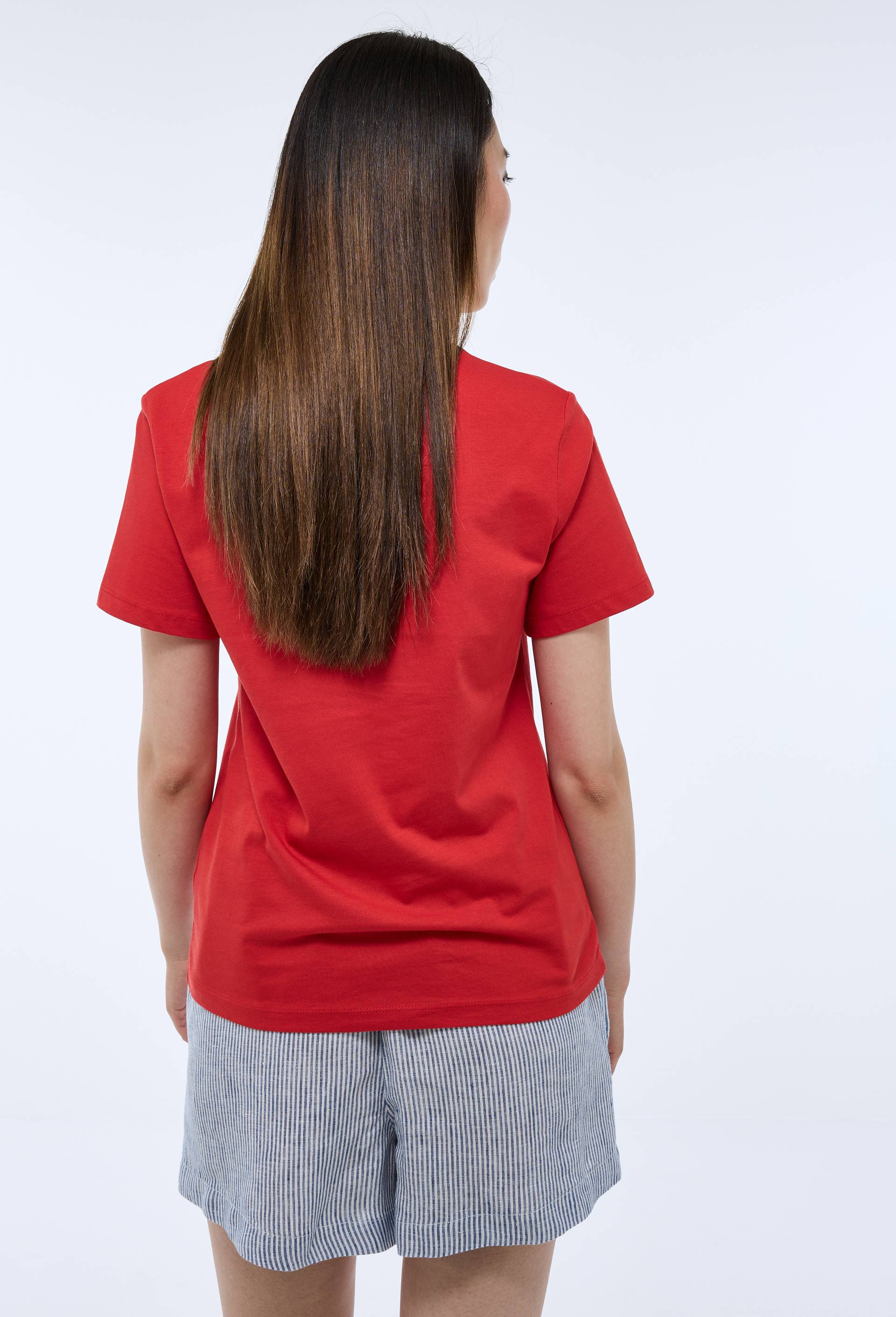 T-shirt manches courtes uni en coton BIO GOTS, Rouge, large image number 1