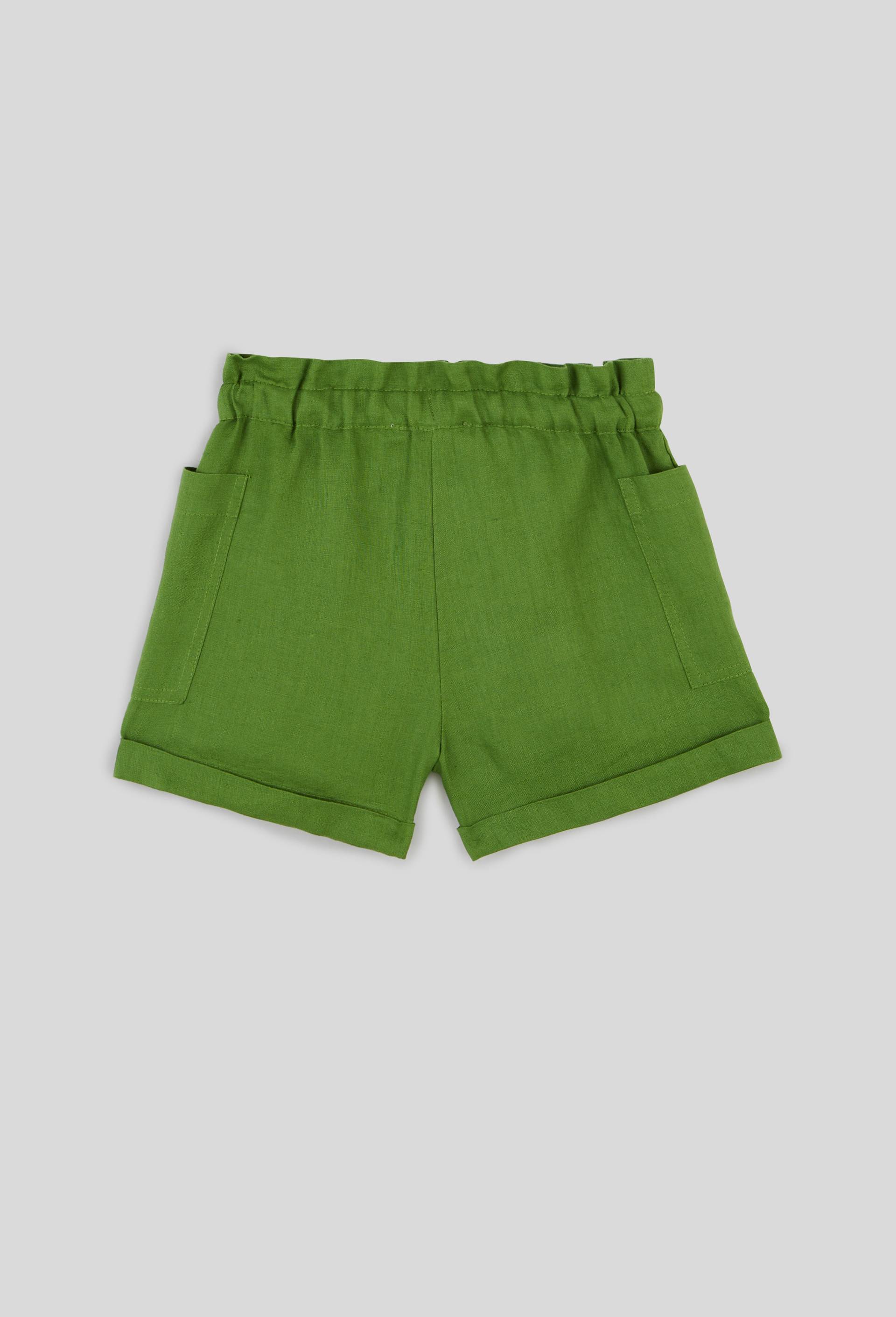 Short uni en lin, Vert, large image number 1