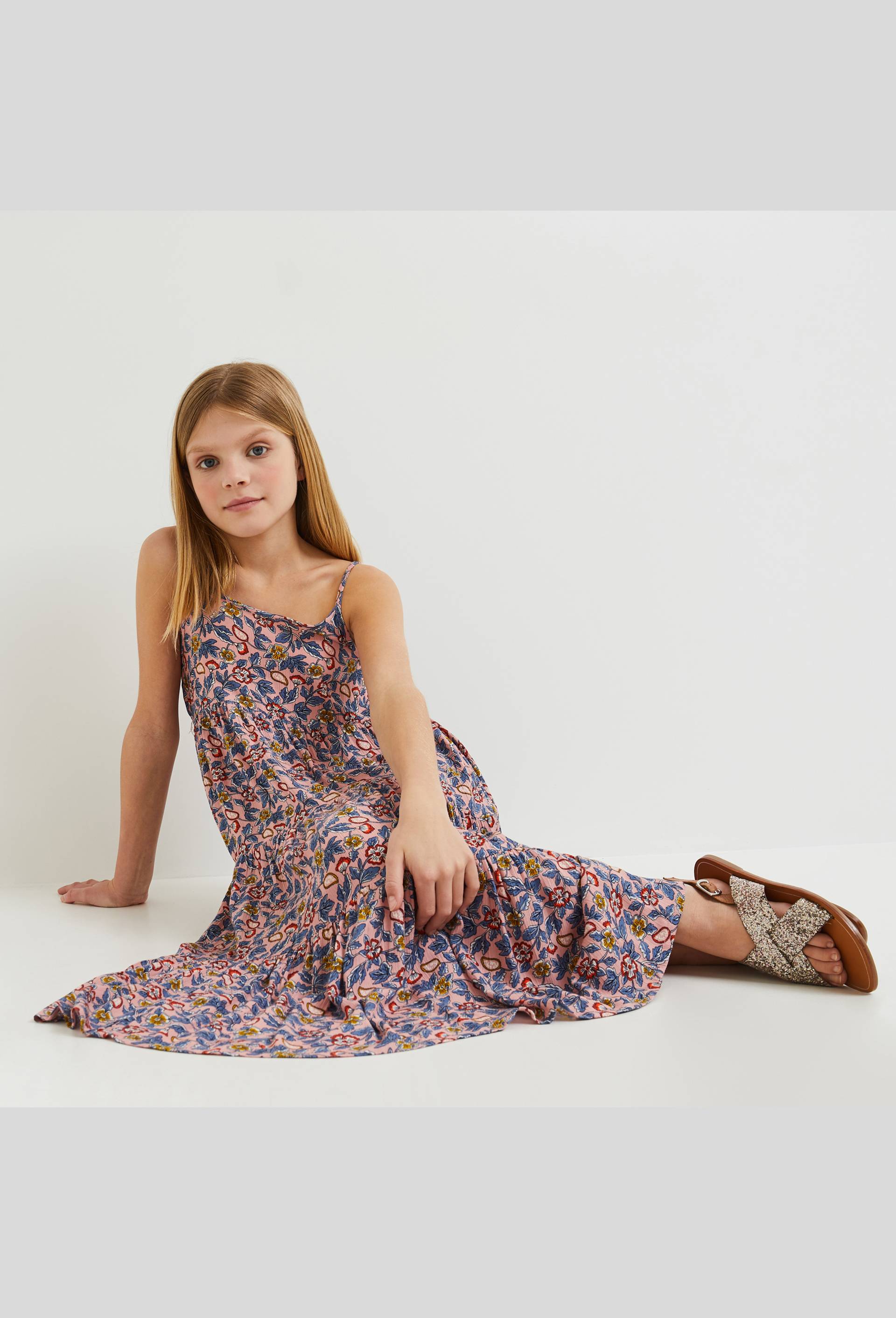 Robe imprimée en viscose, certifié ECOVERO et OEKO-TEX, Beige clair, large image number 0