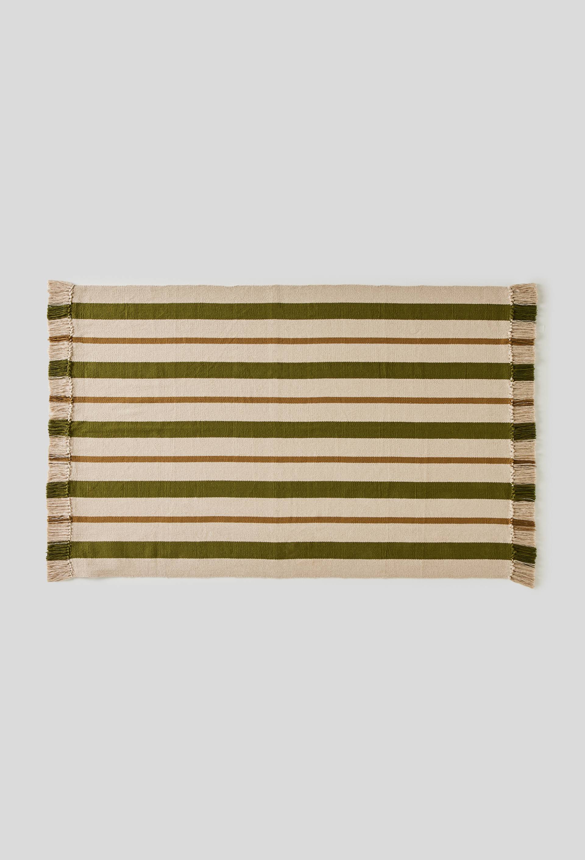 Tapis rayé,  120 x 180 cm, coton, Beige foncé, large image number 0.0
