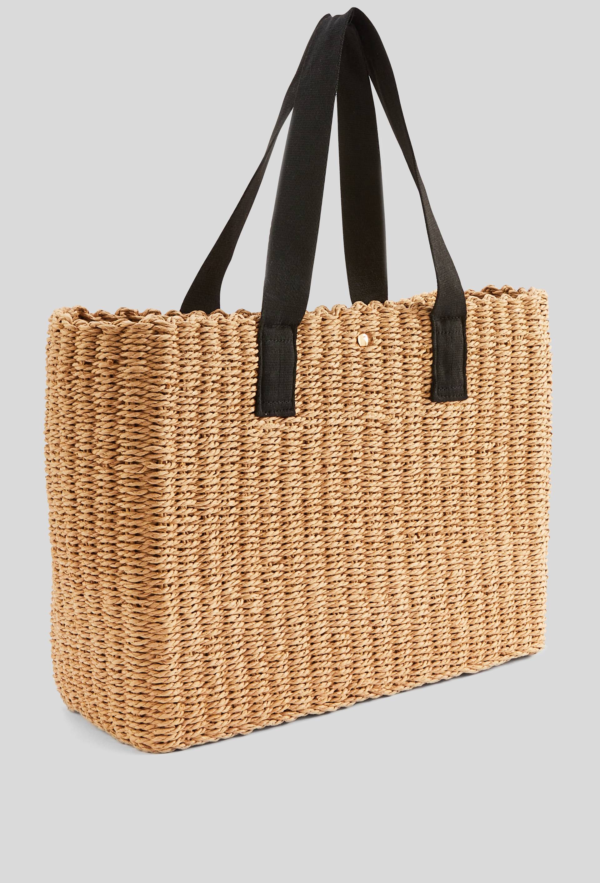 Panier en paille papier, Beige clair, swatch image
