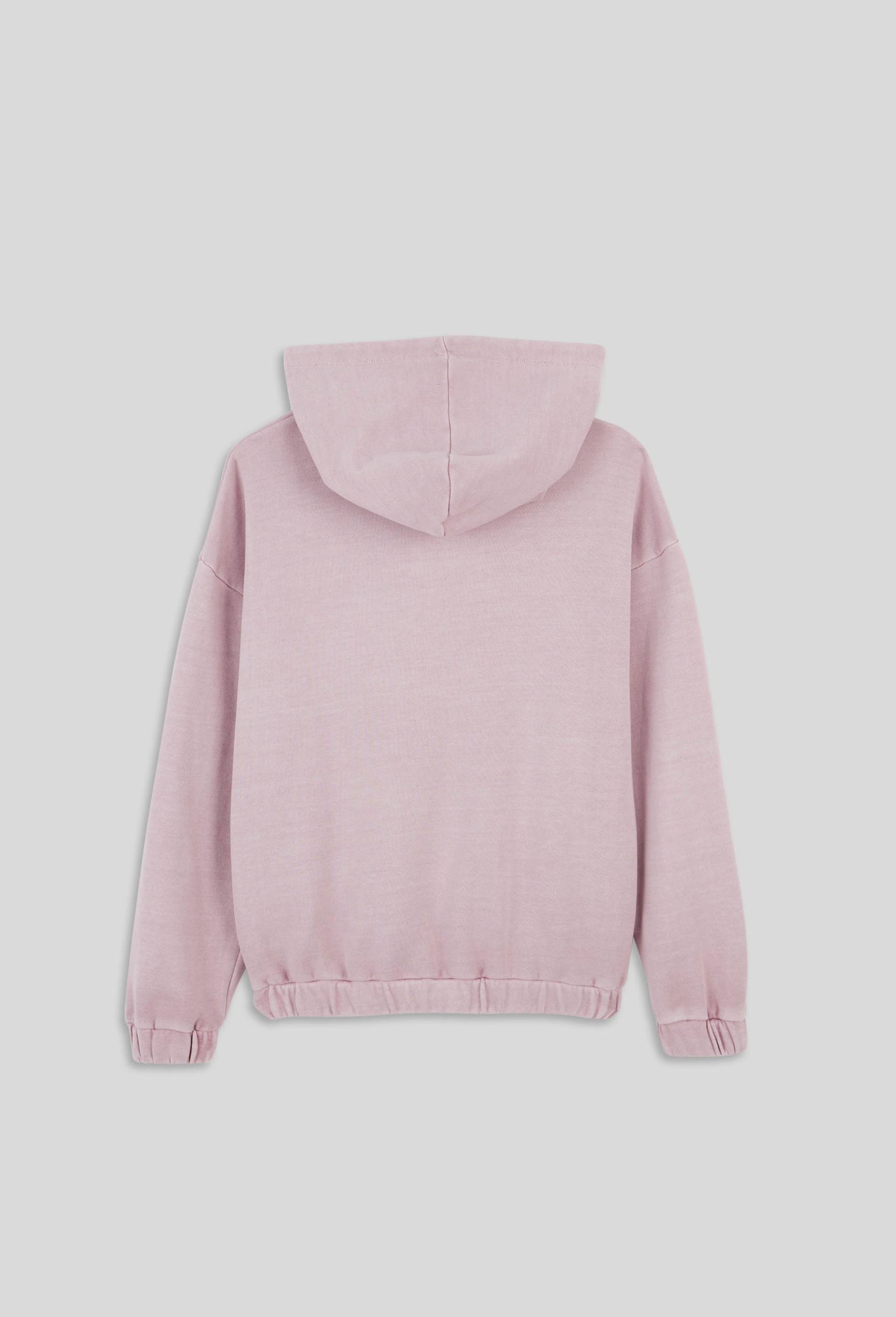 Sweat uni, coton BIO, Violet clair, large image number 2