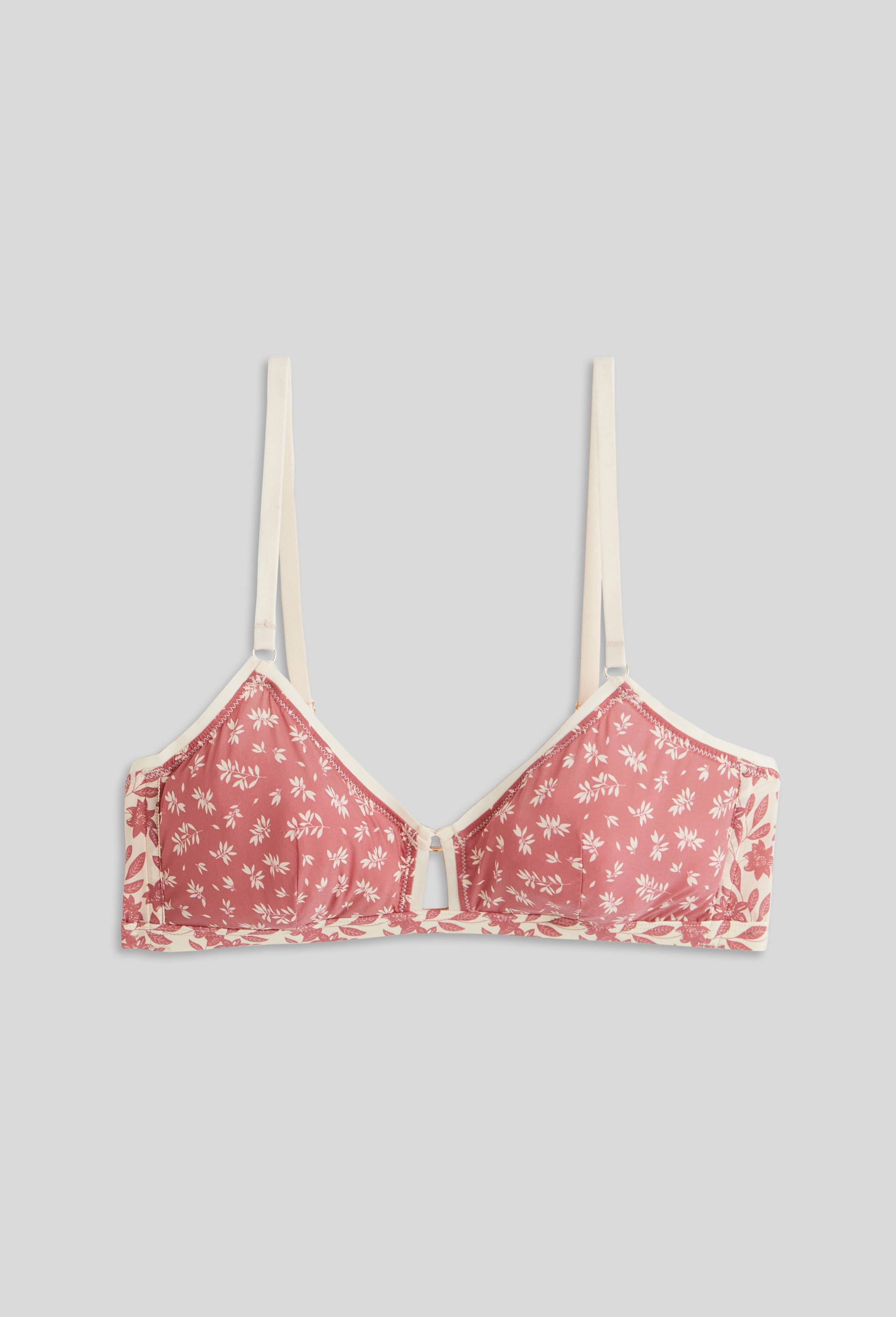 Soutien-gorge triangle LENA en microfibre imprimée, Oeko-Tex, Beige clair, large image number 2