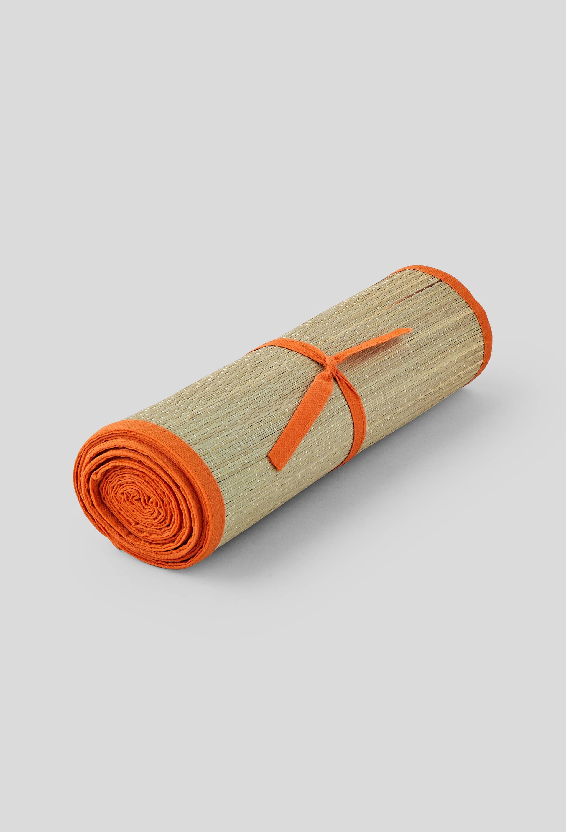 Natte de plage, 180x60cm, jonc de mer et polyester, Orange, large image number 0.0