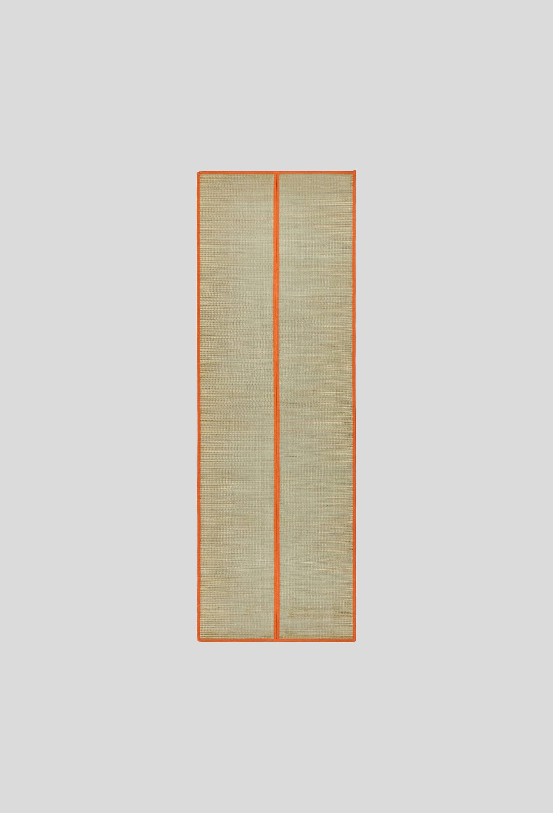 Natte de plage, 180x60cm, jonc de mer et polyester, Orange, large image number 1