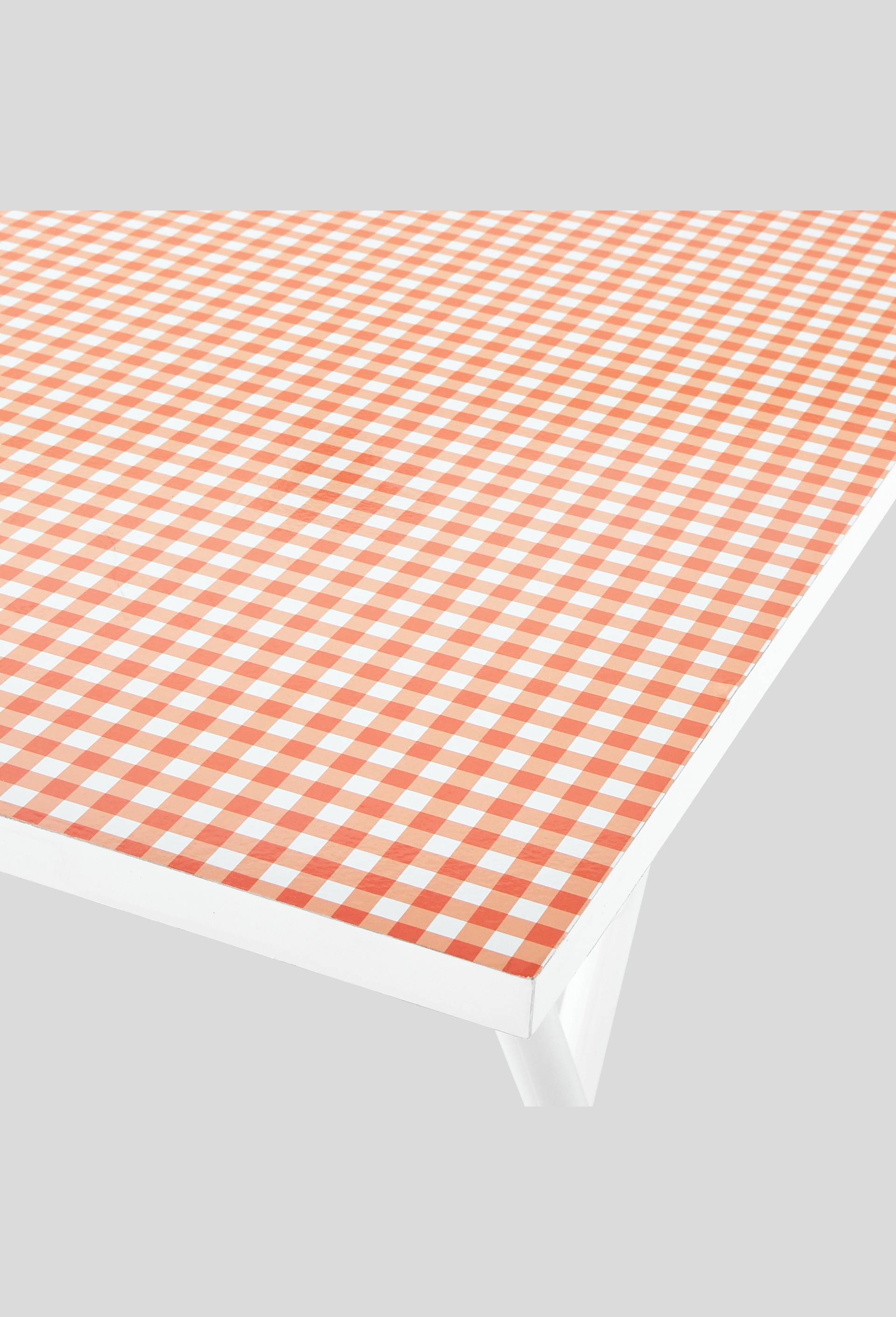 Table pliable imprimé, 60xH75 cm, en métal et bois, Orange, large image number 1