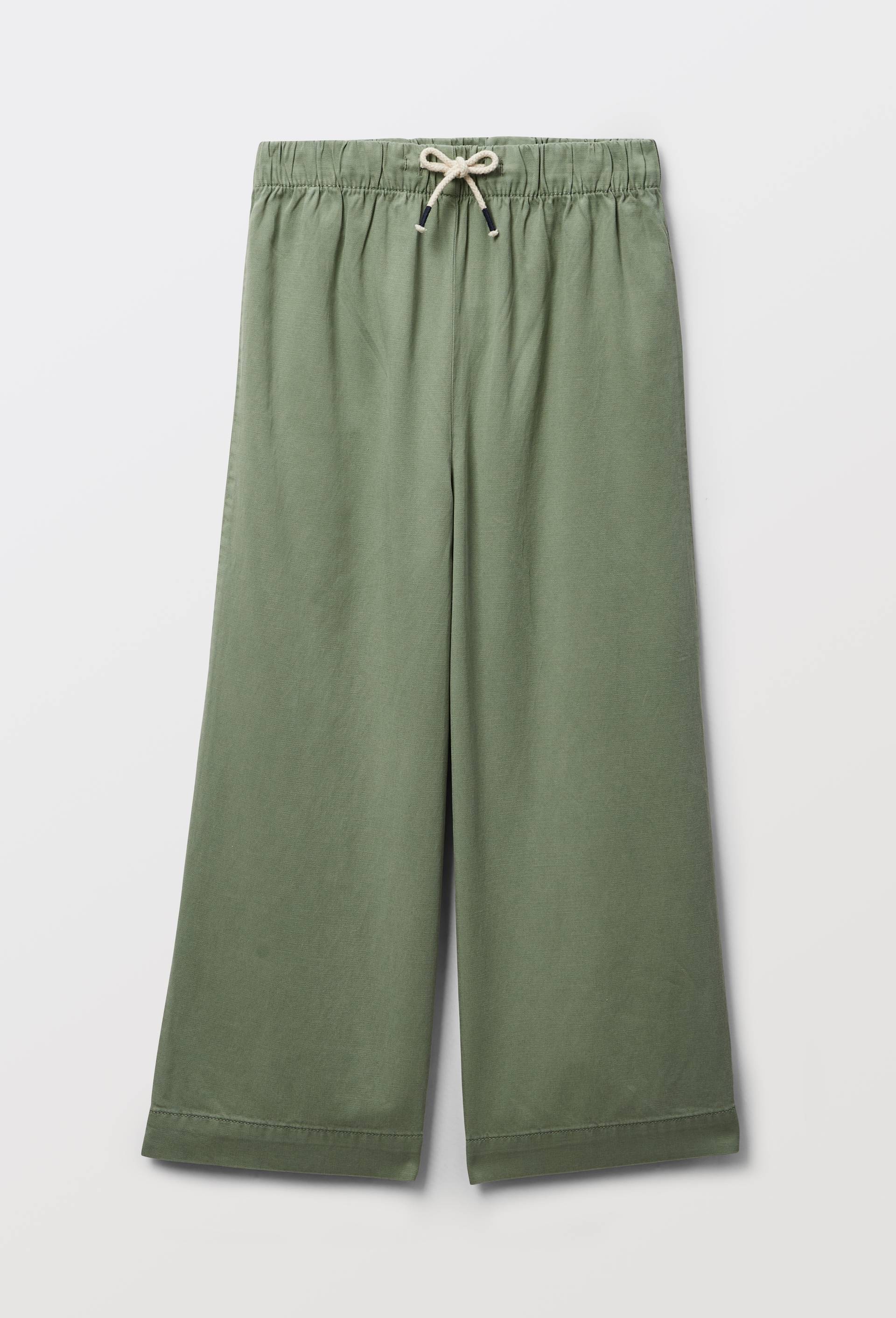 Pantalon large contenant du lin, Vert, large image number 1