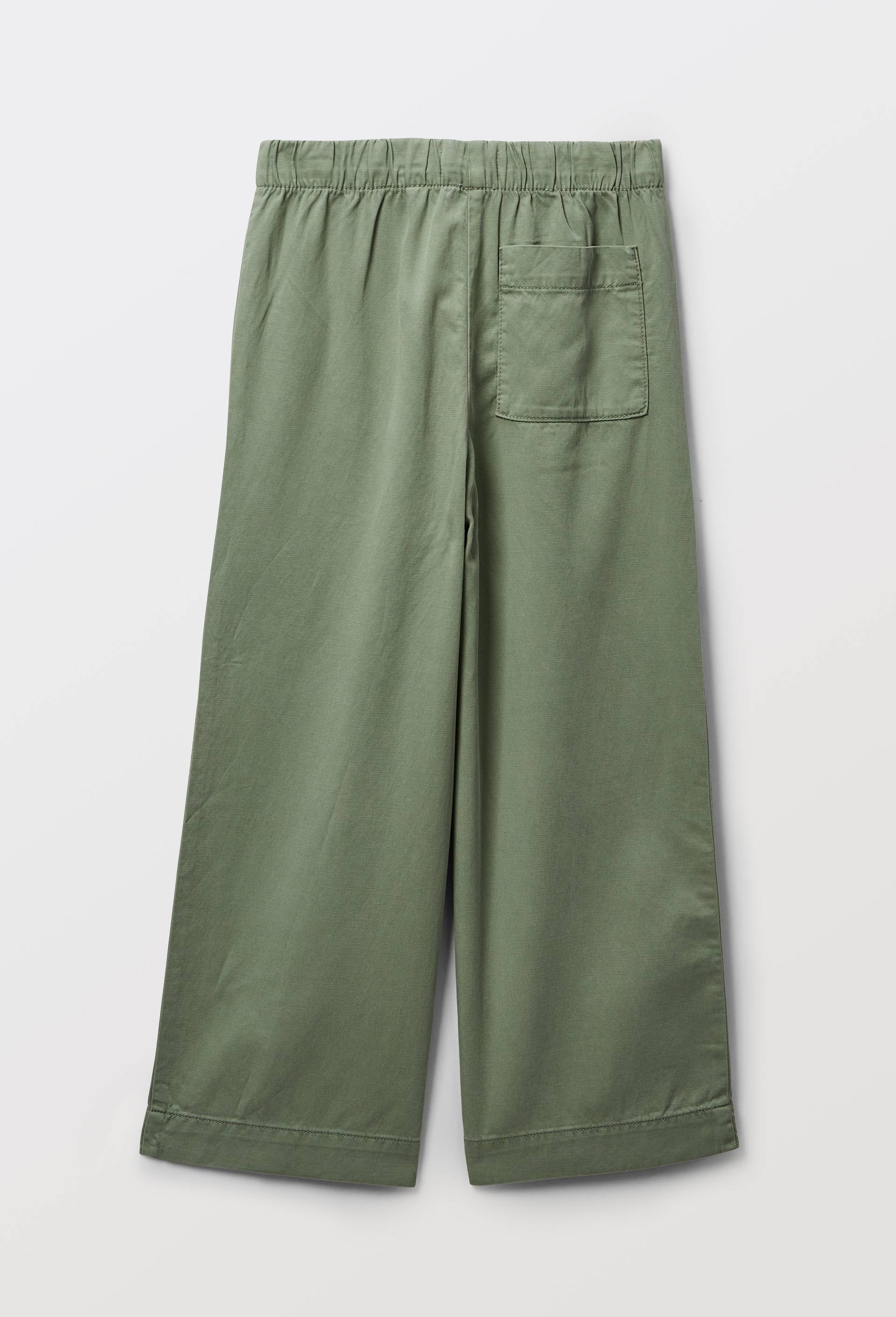 Pantalon large contenant du lin, Vert, large image number 2
