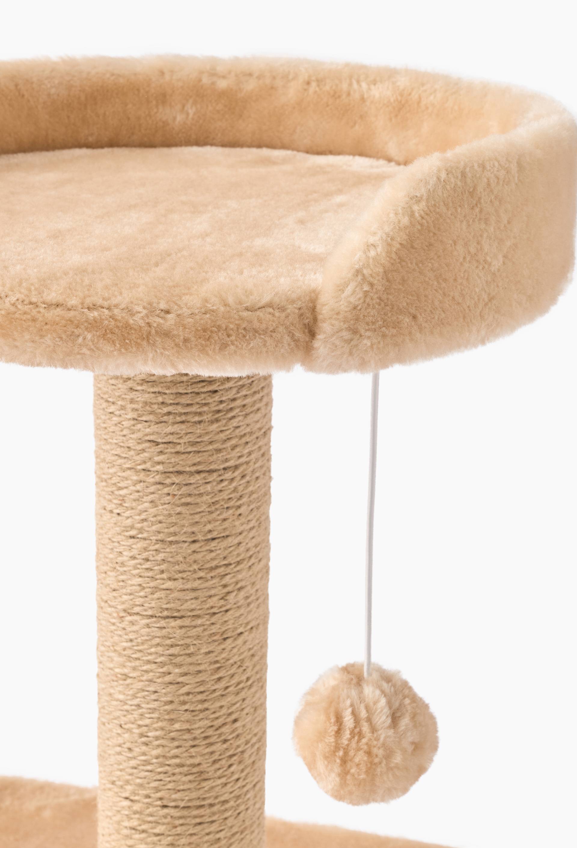 Arbre &agrave; chat, 40xH46cm, en jute et polyester, Beige clair, large image number 1