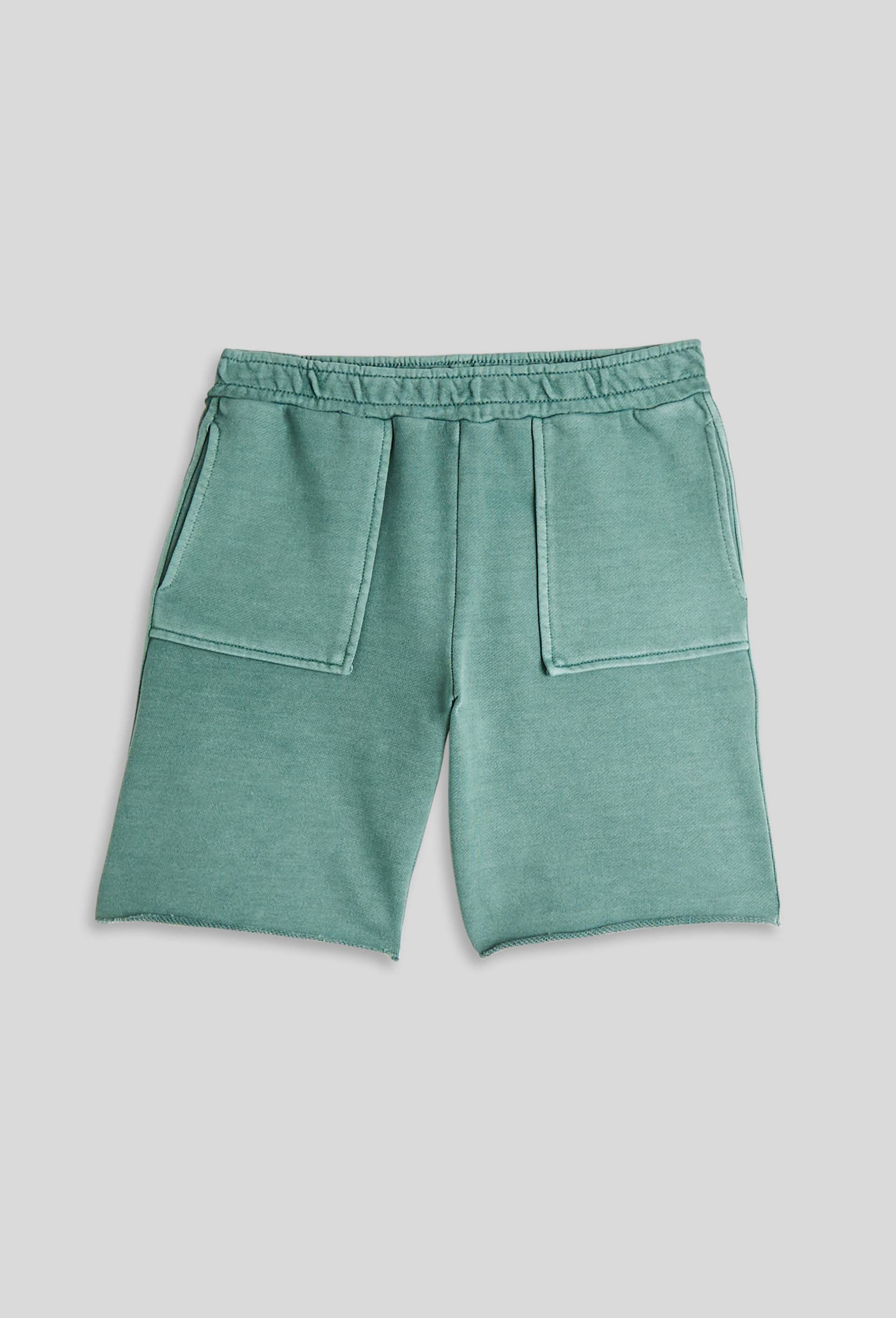 Short surteint confort avec détail empiècements poches et taille élastique, BIO, Vert clair, large image number 1