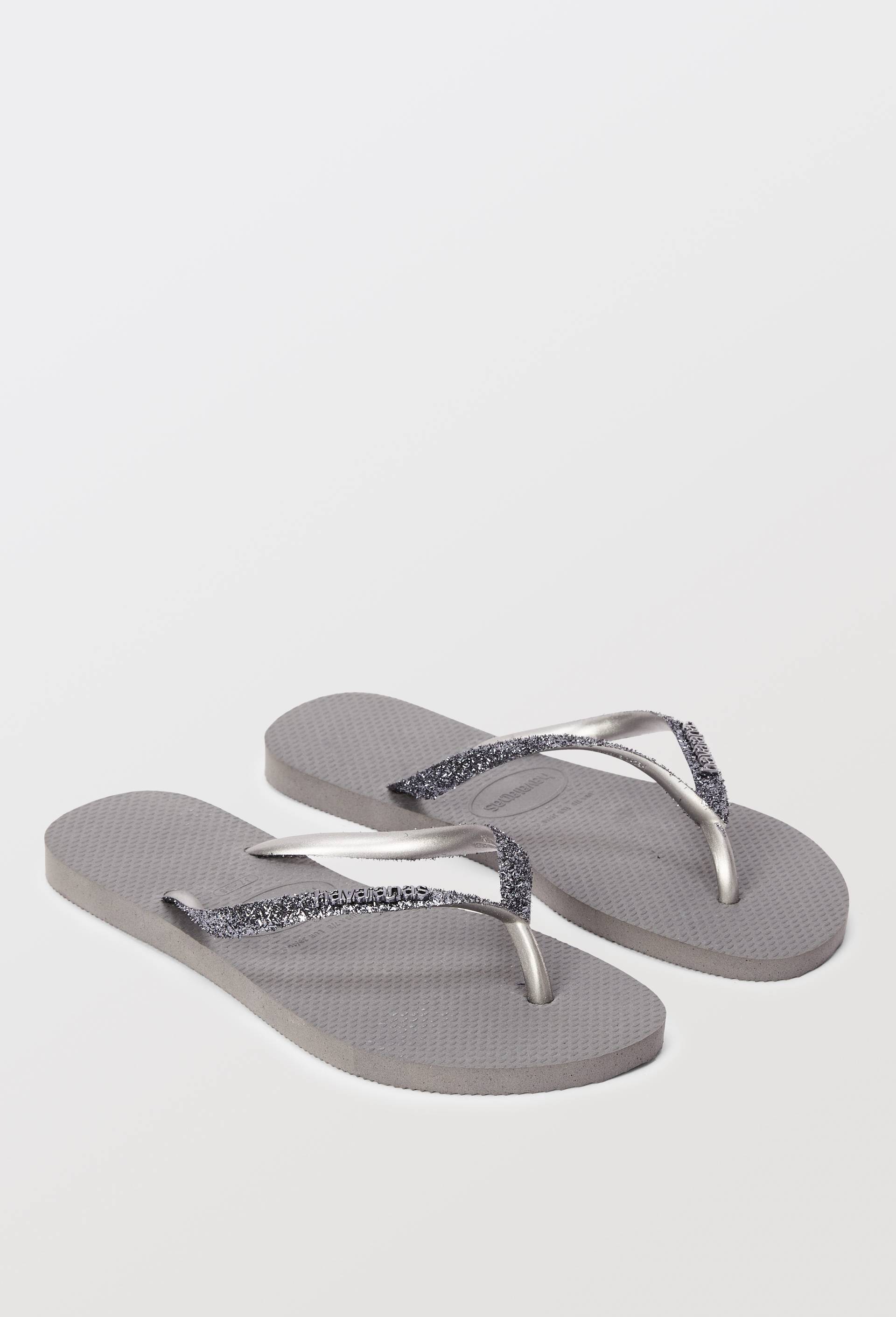 Tongs Glitter Havaianas, Gris, large image number 1