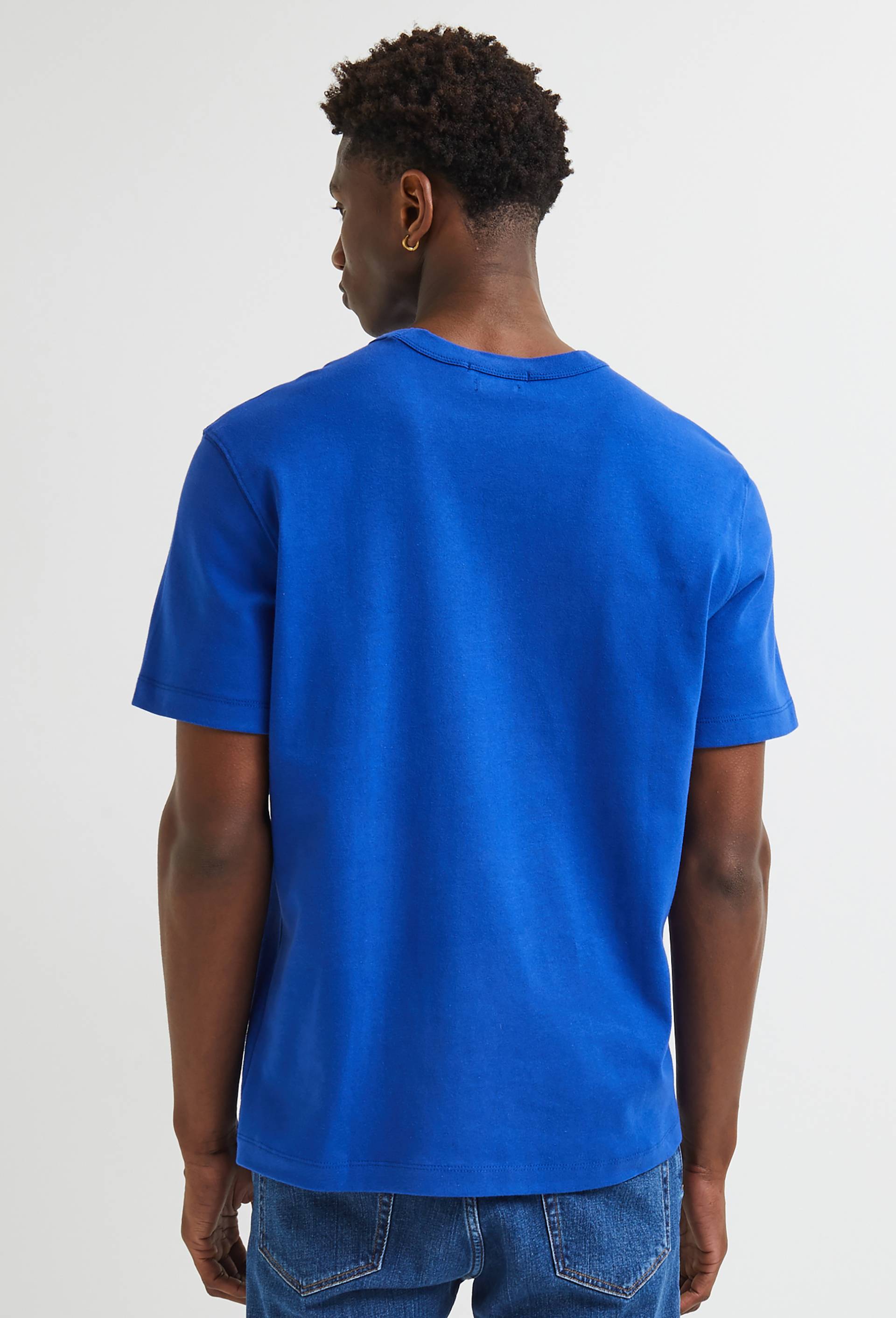 T-shirt interlock manches courtes en coton BIO GOTS, Bleu, large image number 1