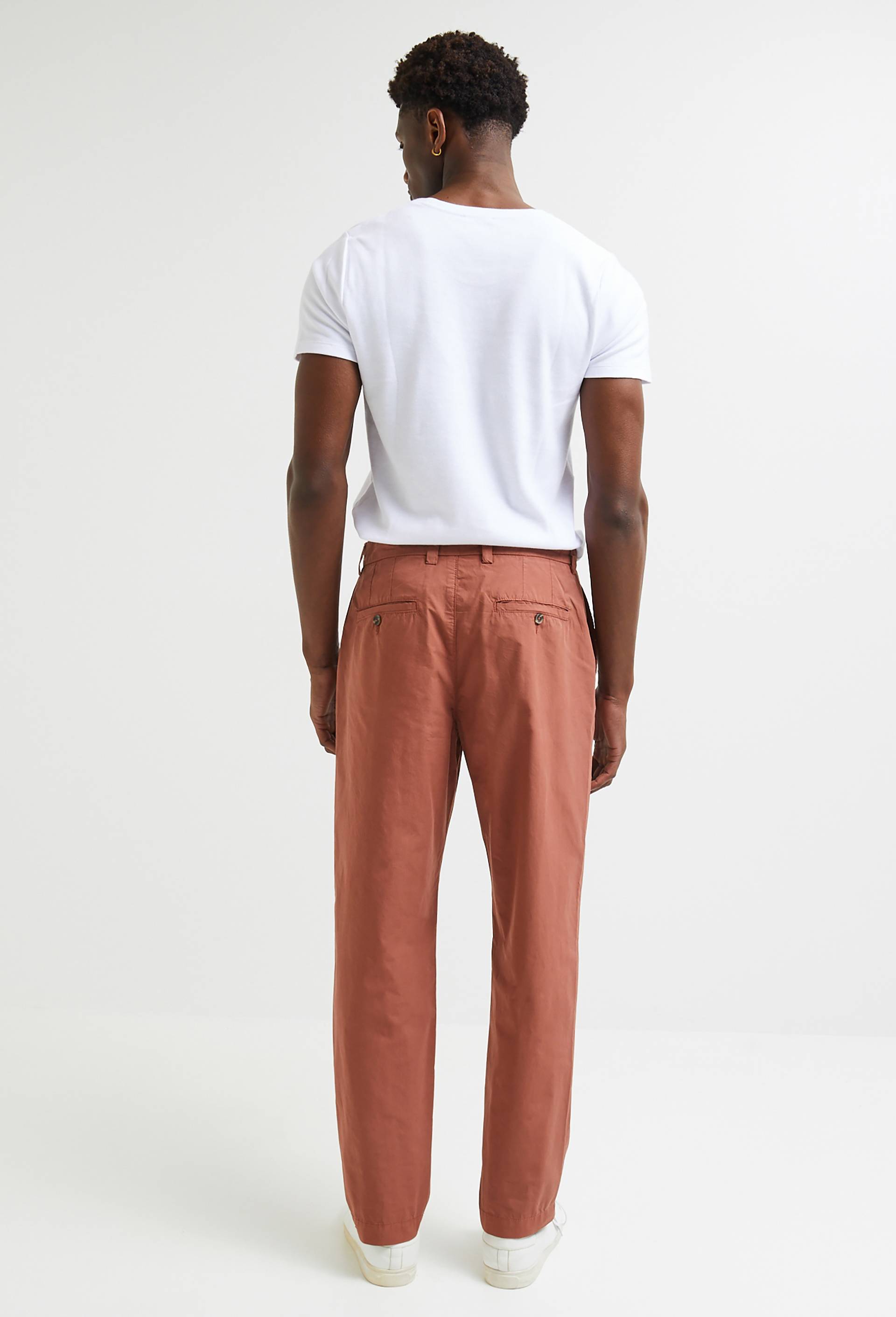 Pantalon en coton popeline, Oeko-tex, Brun, large image number 1