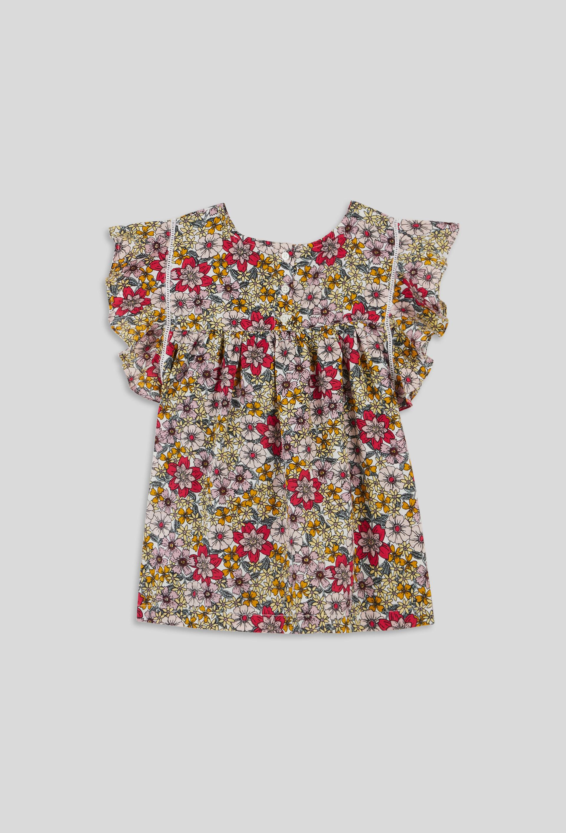 Blouse imprimée en coton, coton BIO et Oeko-Tex, Beige clair, large image number 2