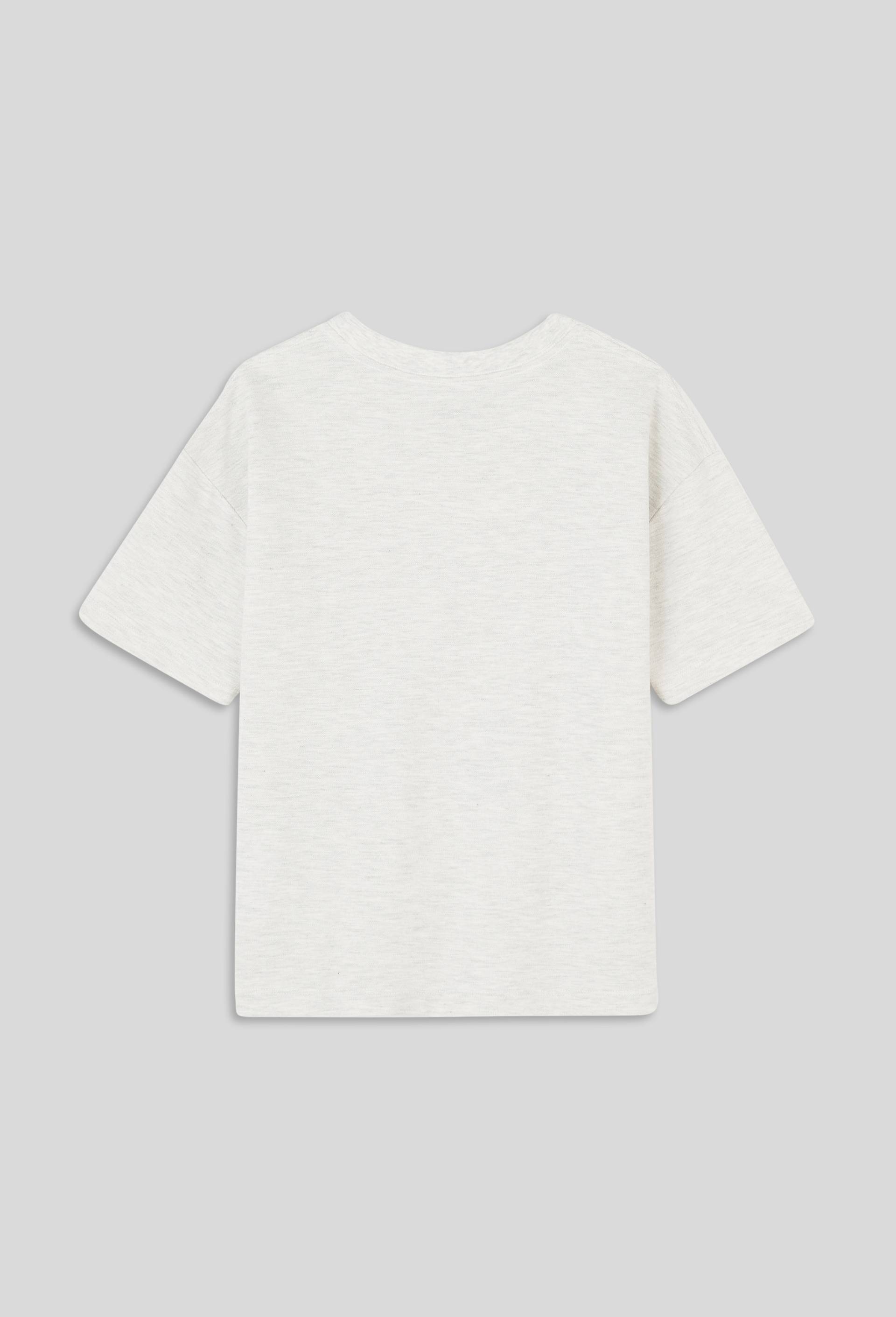 T-shirt manches courtes imprimé serpent multicolore, BIO, Ecru, large image number 1.0