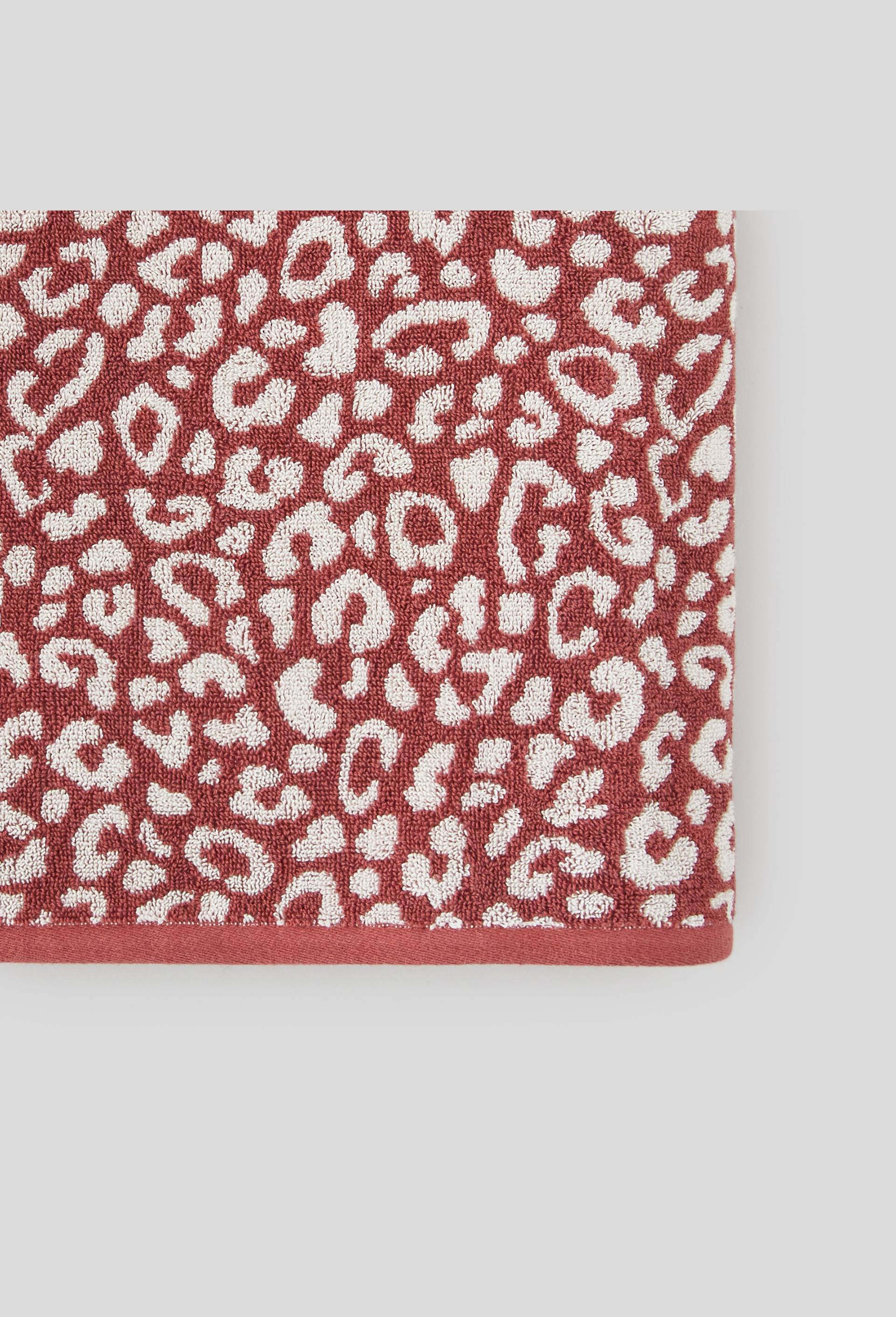 Drap de plage à motif pattes de léopard, 100x180cm, 100% coton bio, oekotex, Brun, large image number 1.0