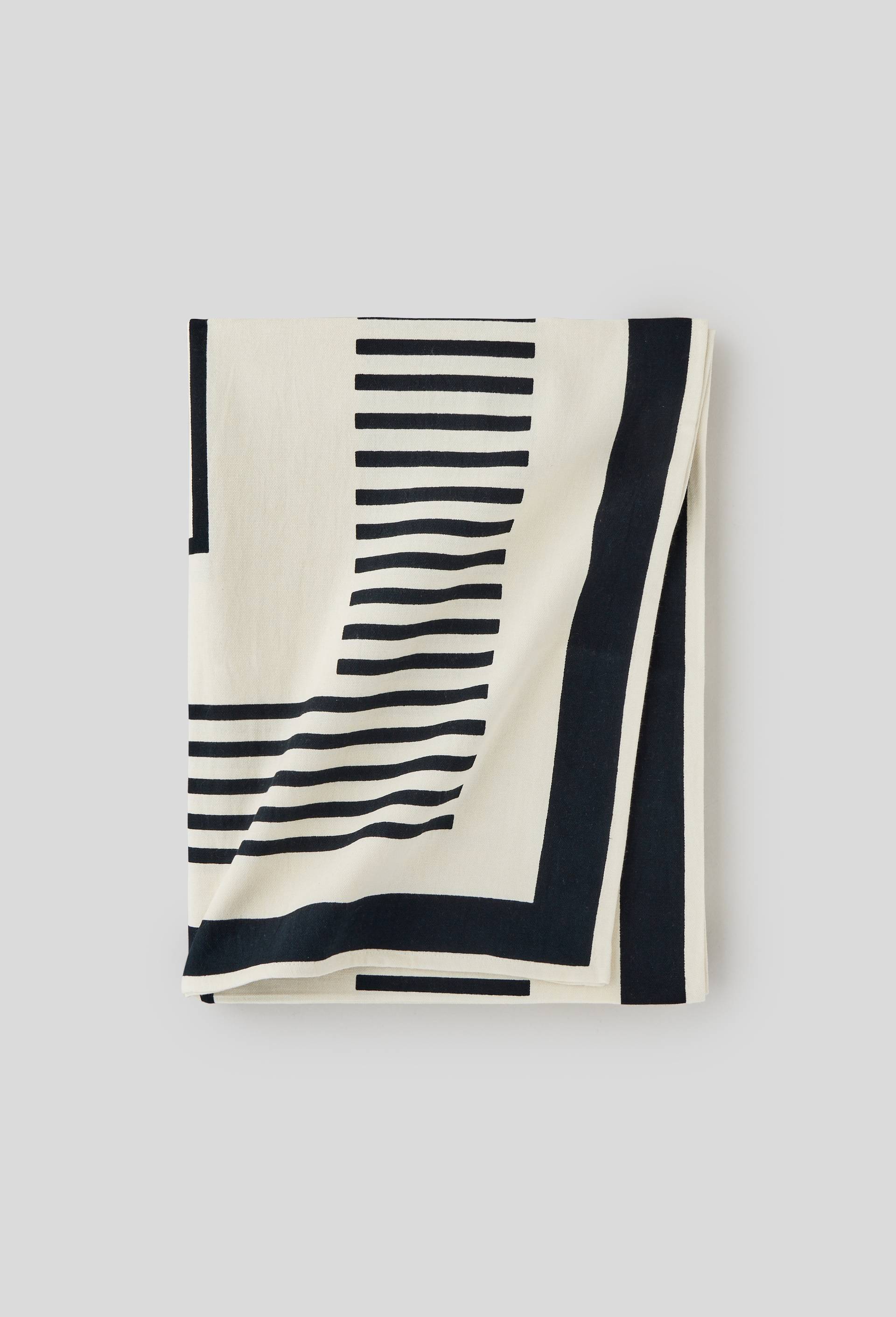 Fouta grande taille à imprimé, 180x200cm, 100% coton bio, Bleu, large image number 0.0