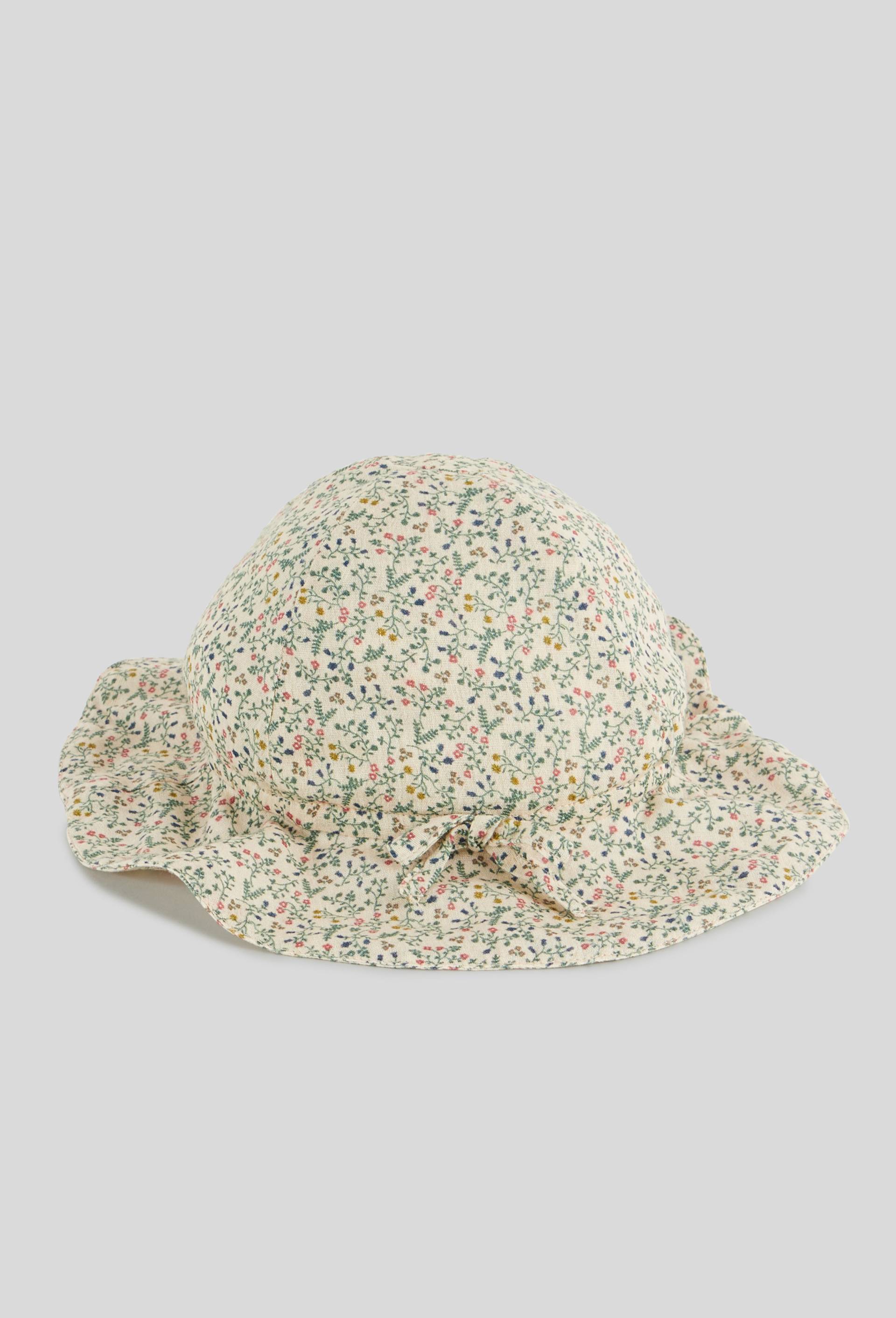 Chapeau cloche imprimé, Oeko-tex, Beige clair, large image number 0.0